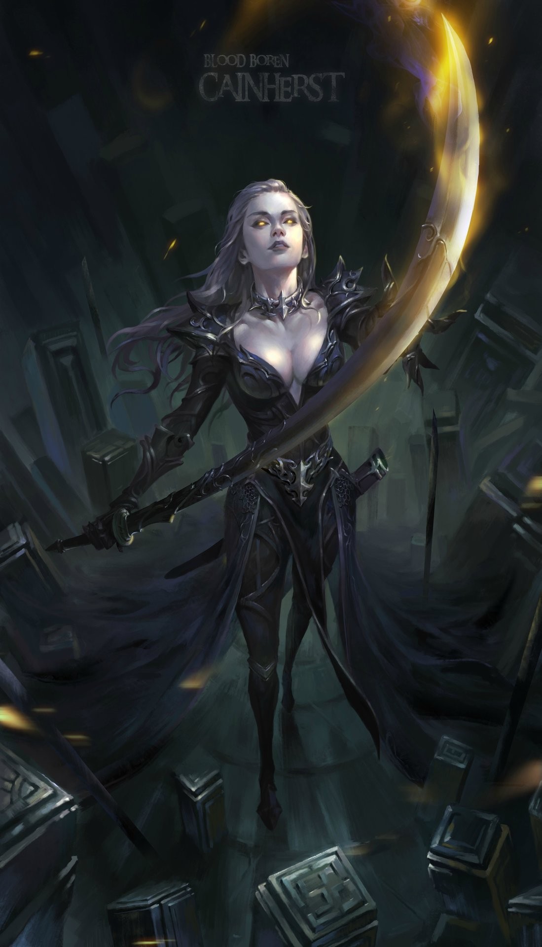 Bloodborne Cainhurst woman with scythe HD Wallpaper
