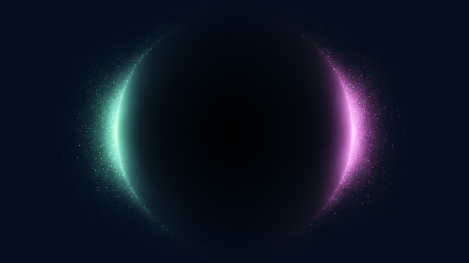 Abstract spherical shape with glowing particles HD Wallpaper