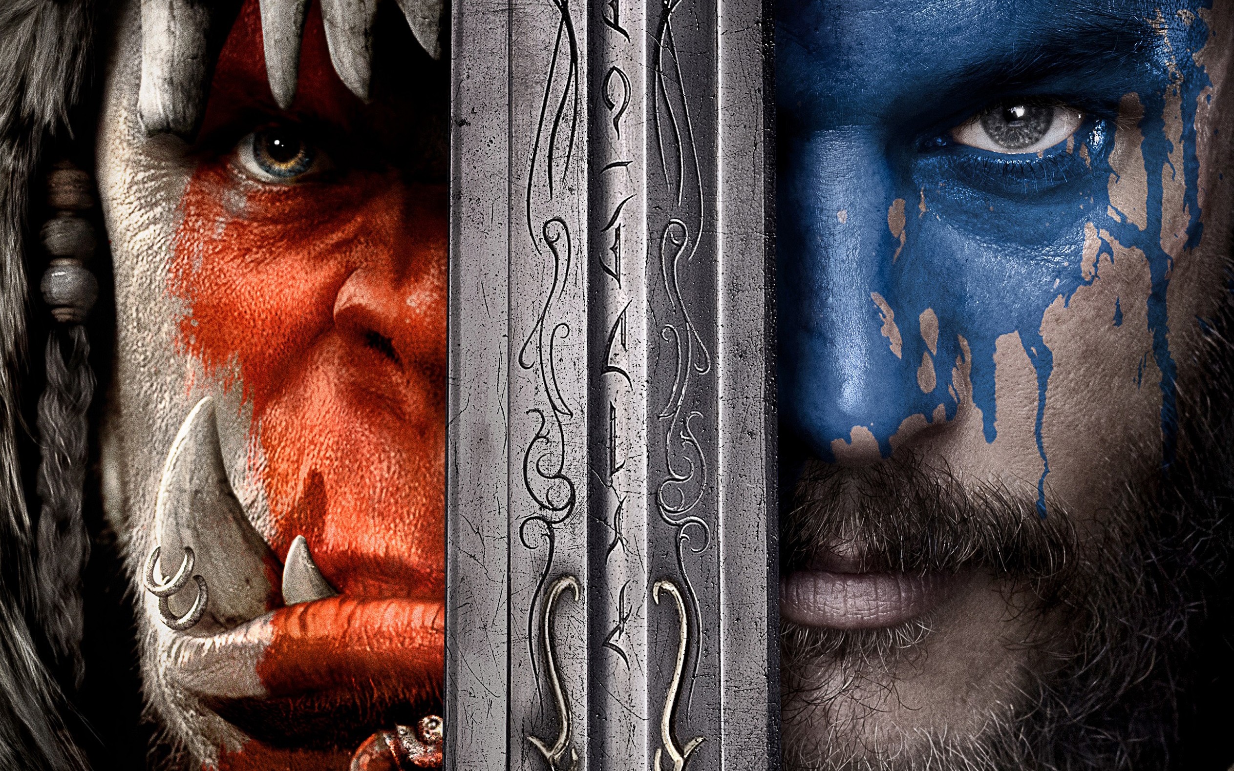 Warcraft movie poster with orc and human warriors HD Wallpaper