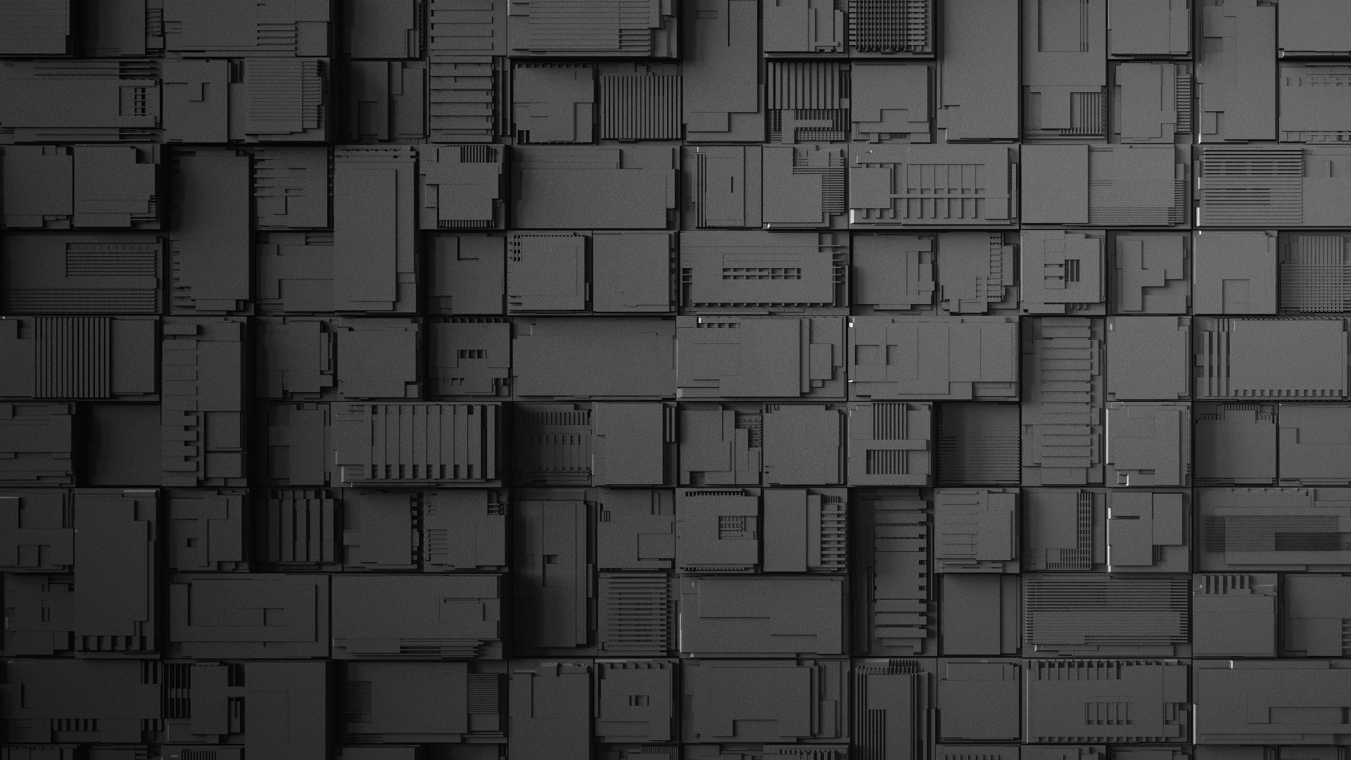 Abstract dark geometric pattern with intricate details HD Wallpaper