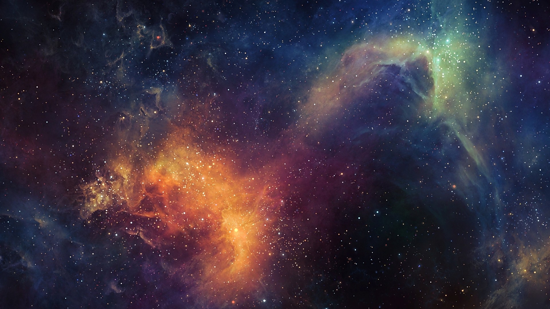 Colorful Nebula in Outer Space HD Wallpaper