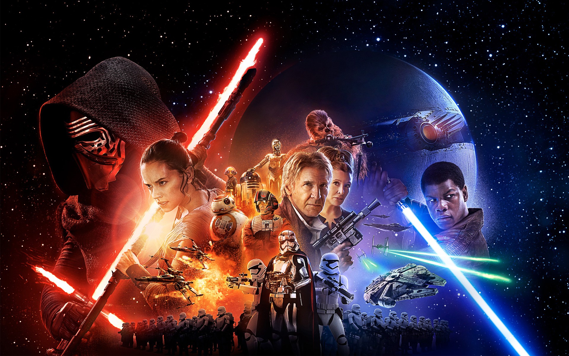 Star Wars: The Force Awakens Poster HD Wallpaper