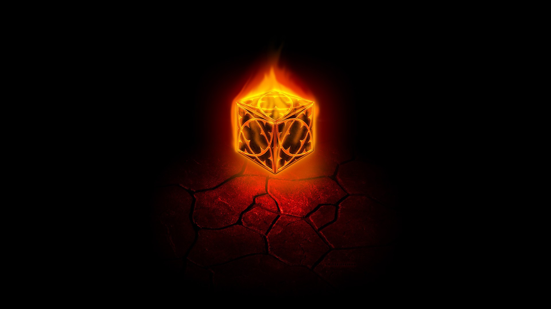 Diablo III Kanai's Cube on Fire HD Wallpaper