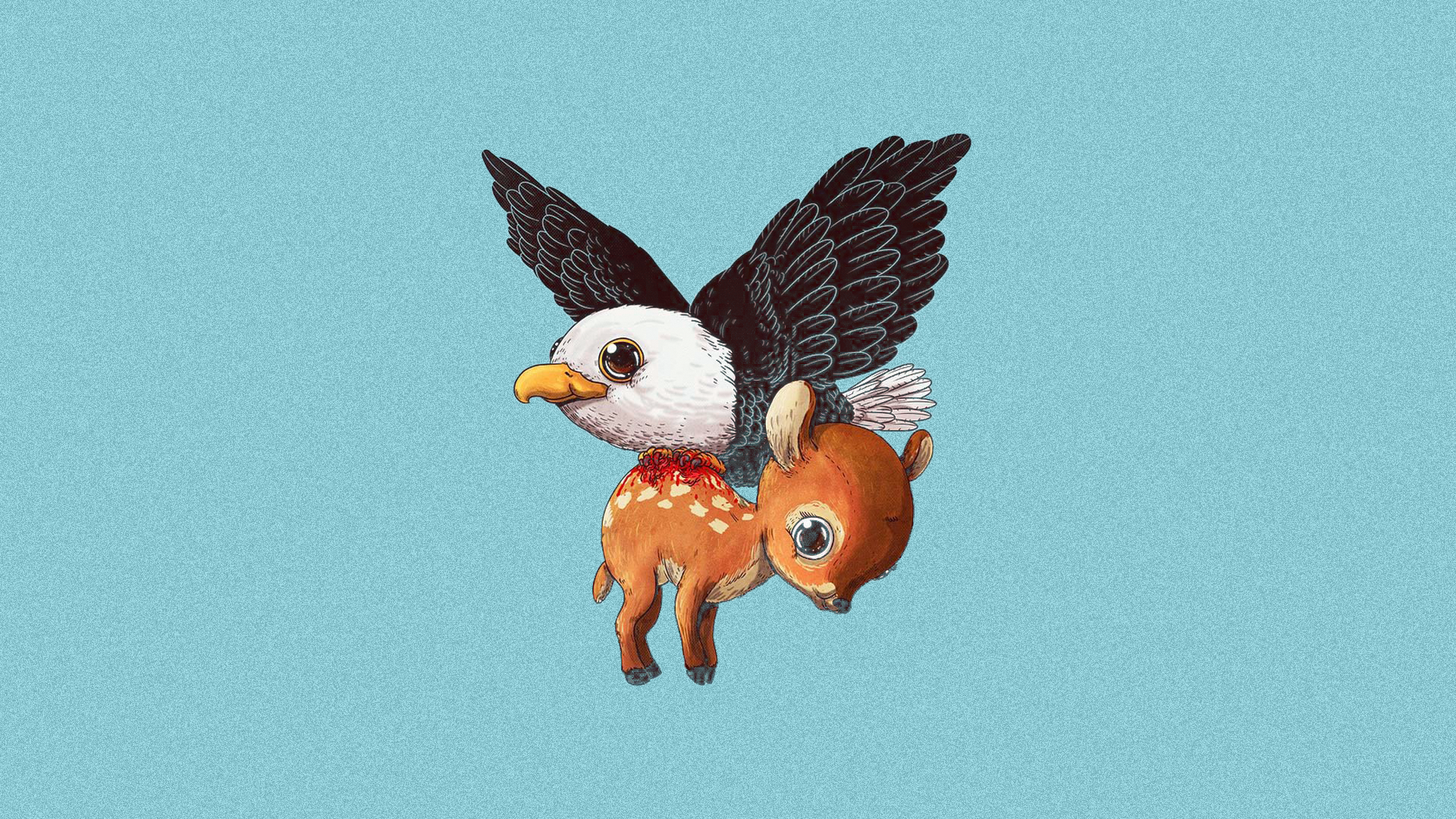 Eagle carrying a fawn HD Wallpaper