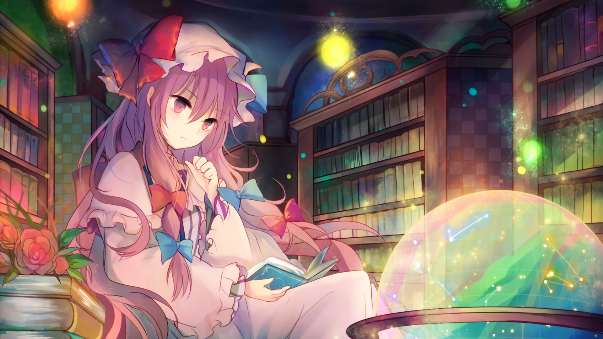 Touhou, Patchouli Knowledge, anime girls HD Wallpaper