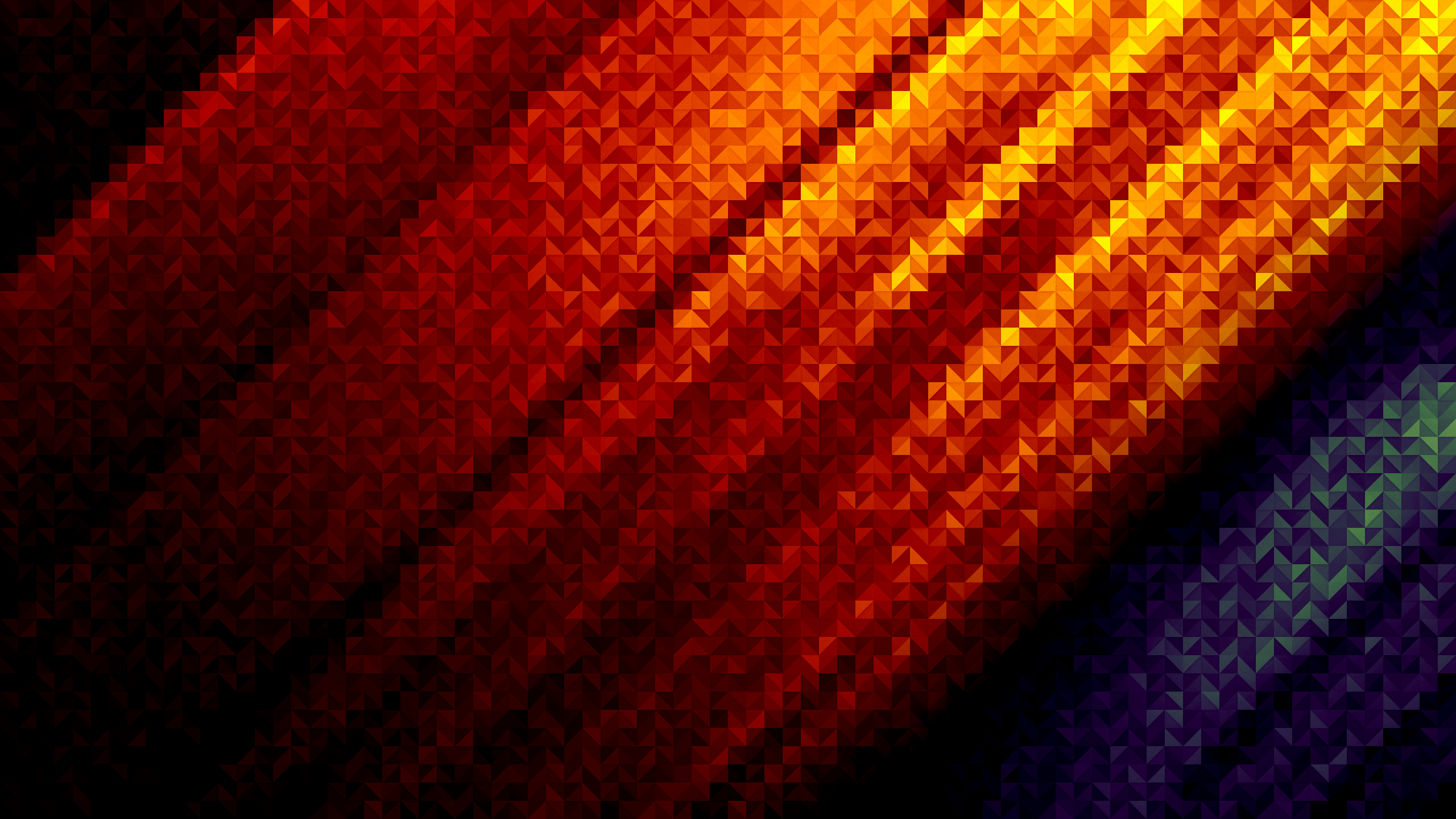 Abstract digital art with triangular patterns HD Wallpaper