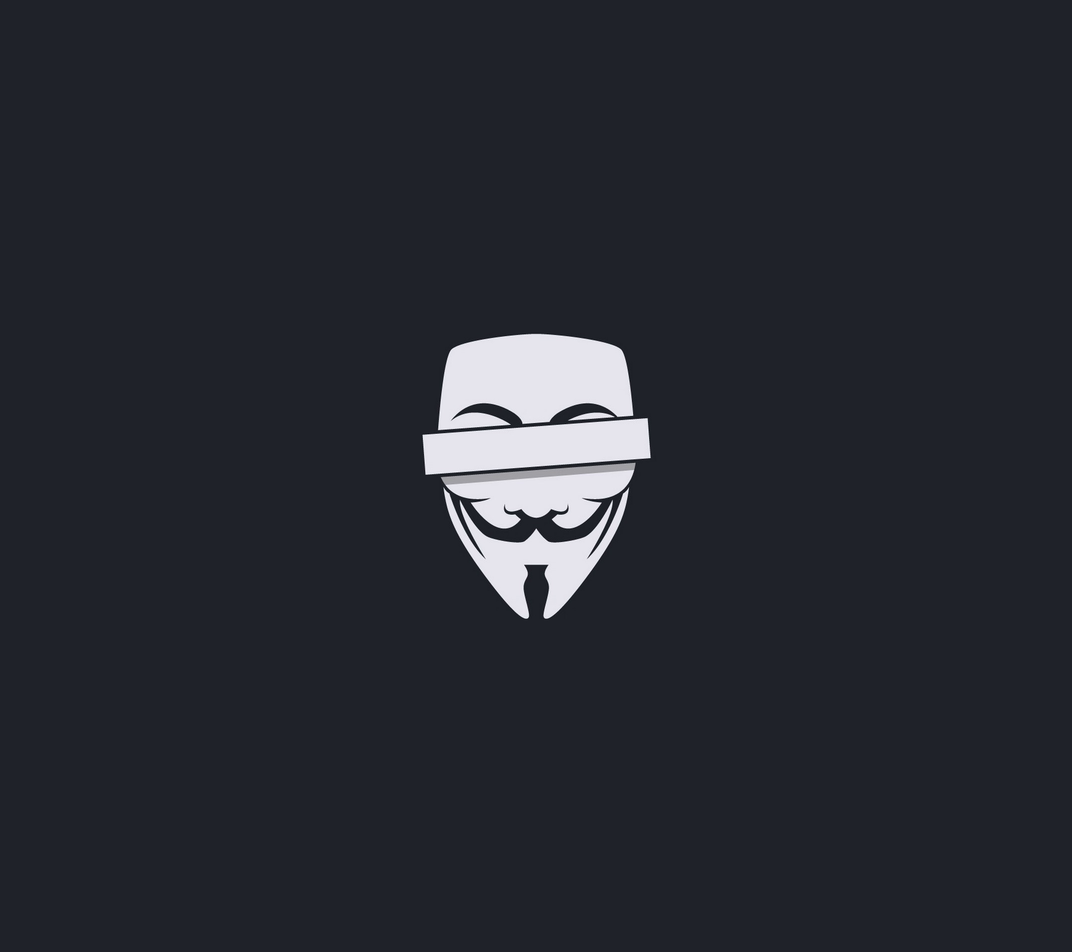 Guy Fawkes mask with blindfold on dark background HD Wallpaper