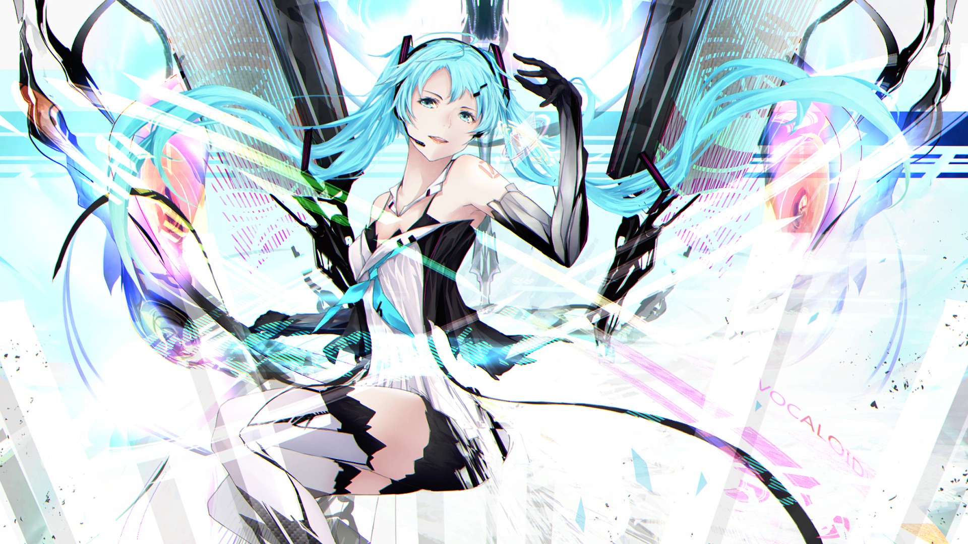 Hatsune Miku, Vocaloid, Anime Girl HD Wallpaper