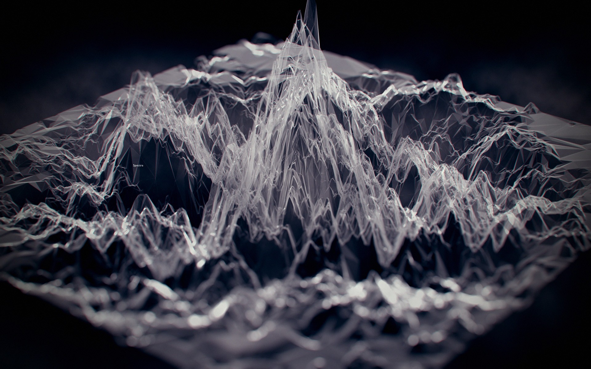 Abstract 3D sound wave visualization HD Wallpaper