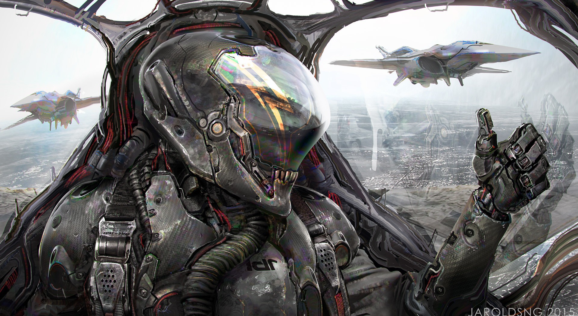 science fiction, thumbs up, artwork, aircraft, concept art HD Wallpaper