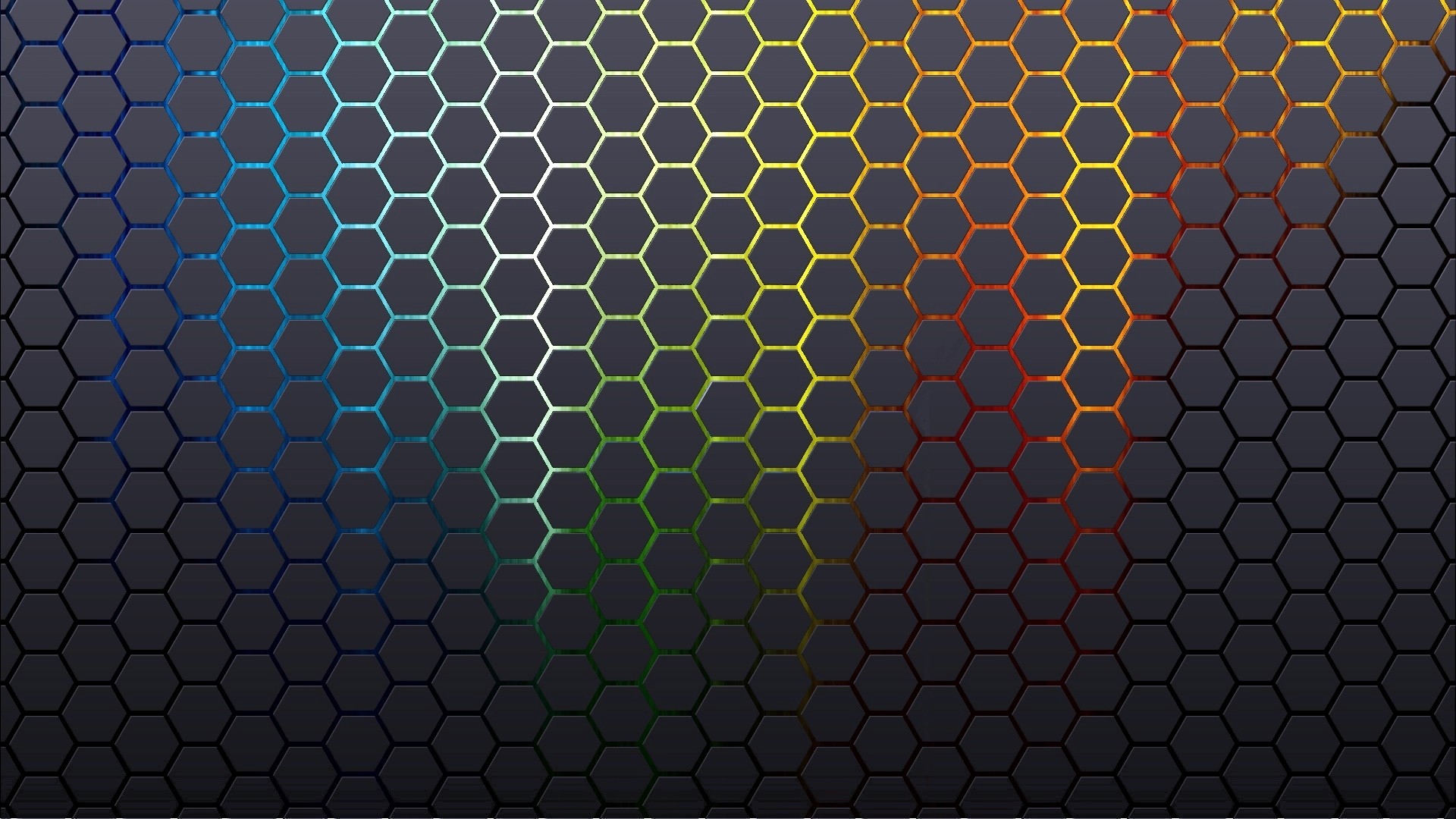Colorful Hexagon Pattern with Gradient HD Wallpaper