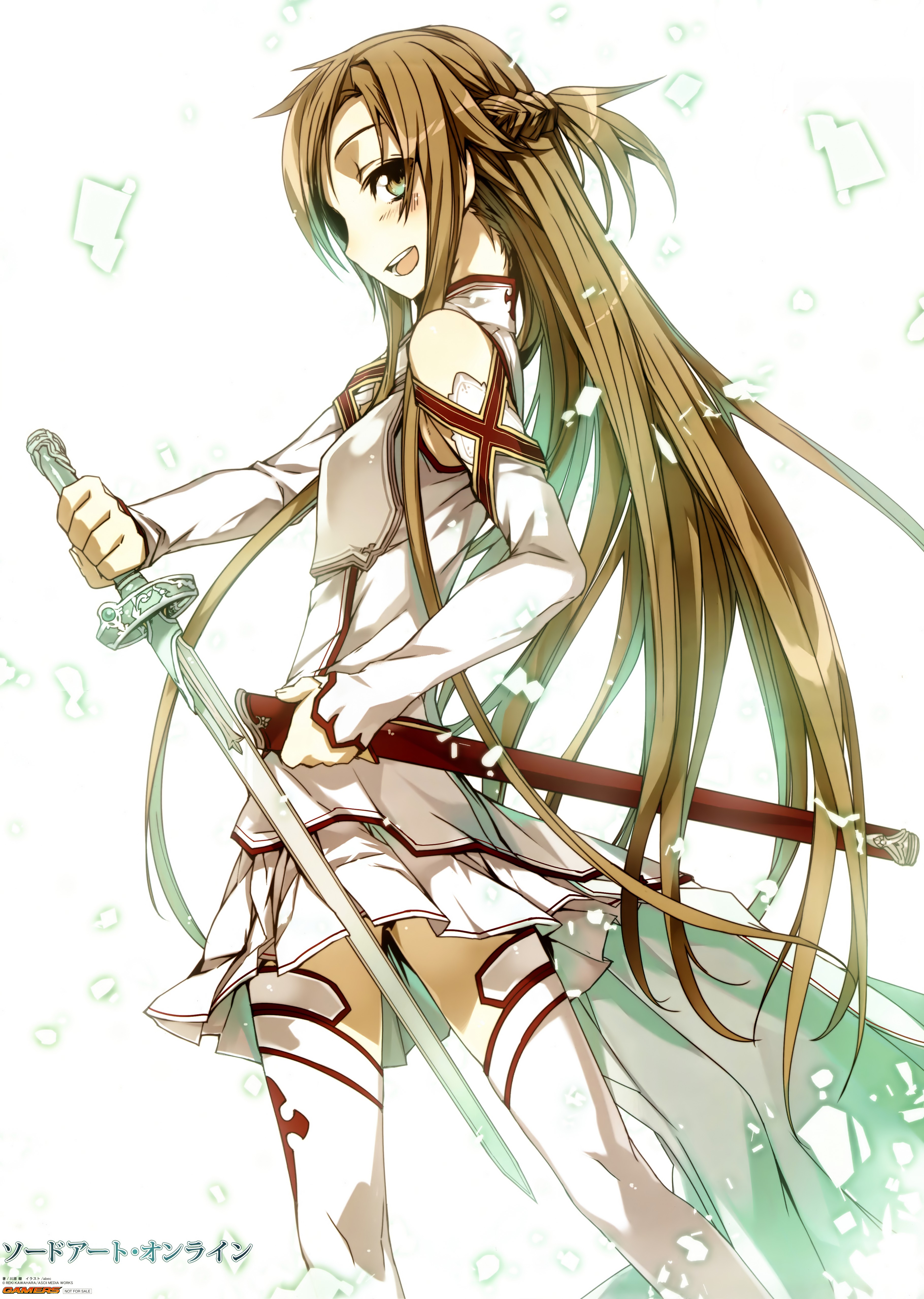 Asuna Yuuki from Sword Art Online with swords HD Wallpaper