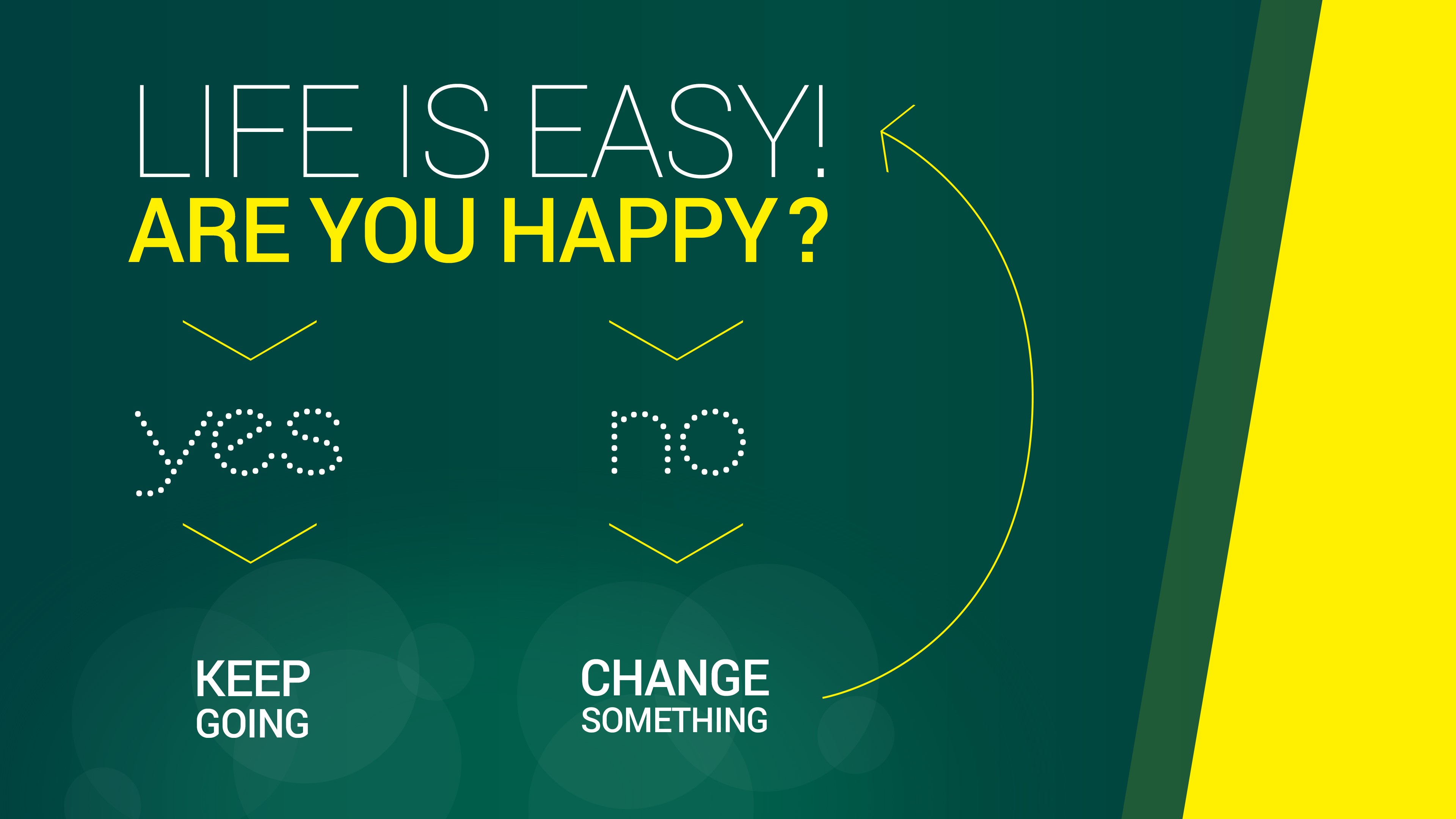 Life is easy! Are you happy? HD Wallpaper