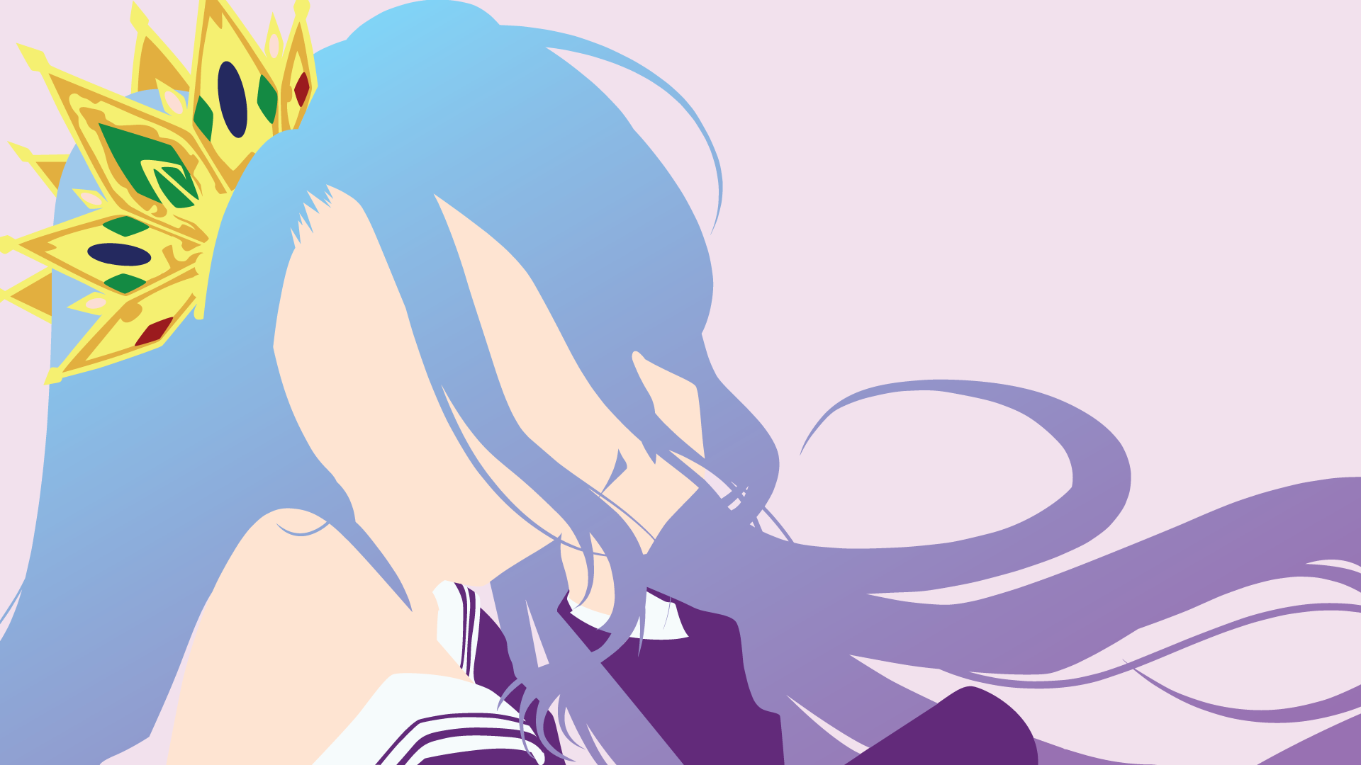 Shiro from No Game No Life with a crown HD Wallpaper