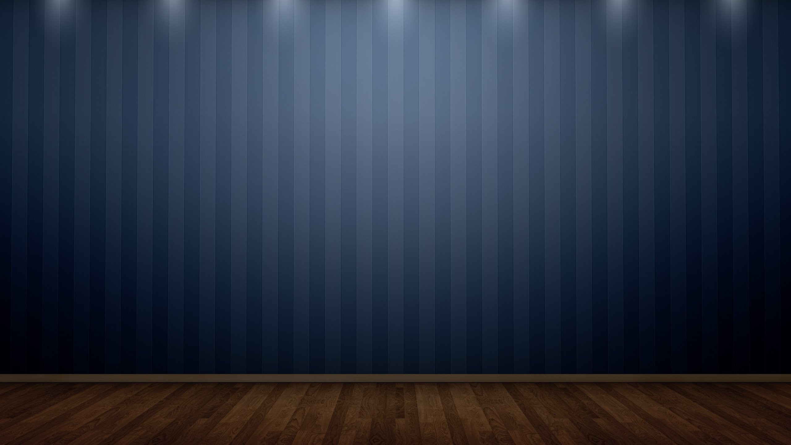Dark blue striped wall and wooden floor HD Wallpaper