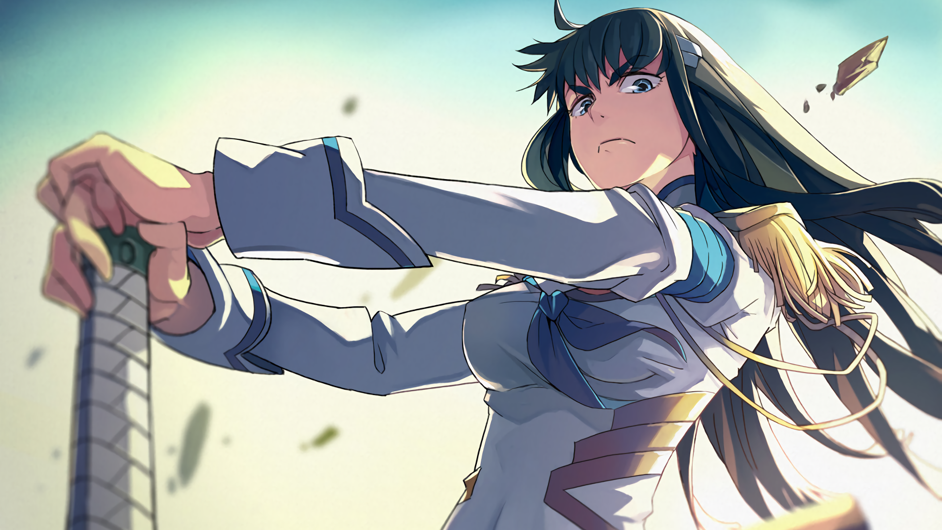 Satsuki Kiryuin holding a sword HD Wallpaper