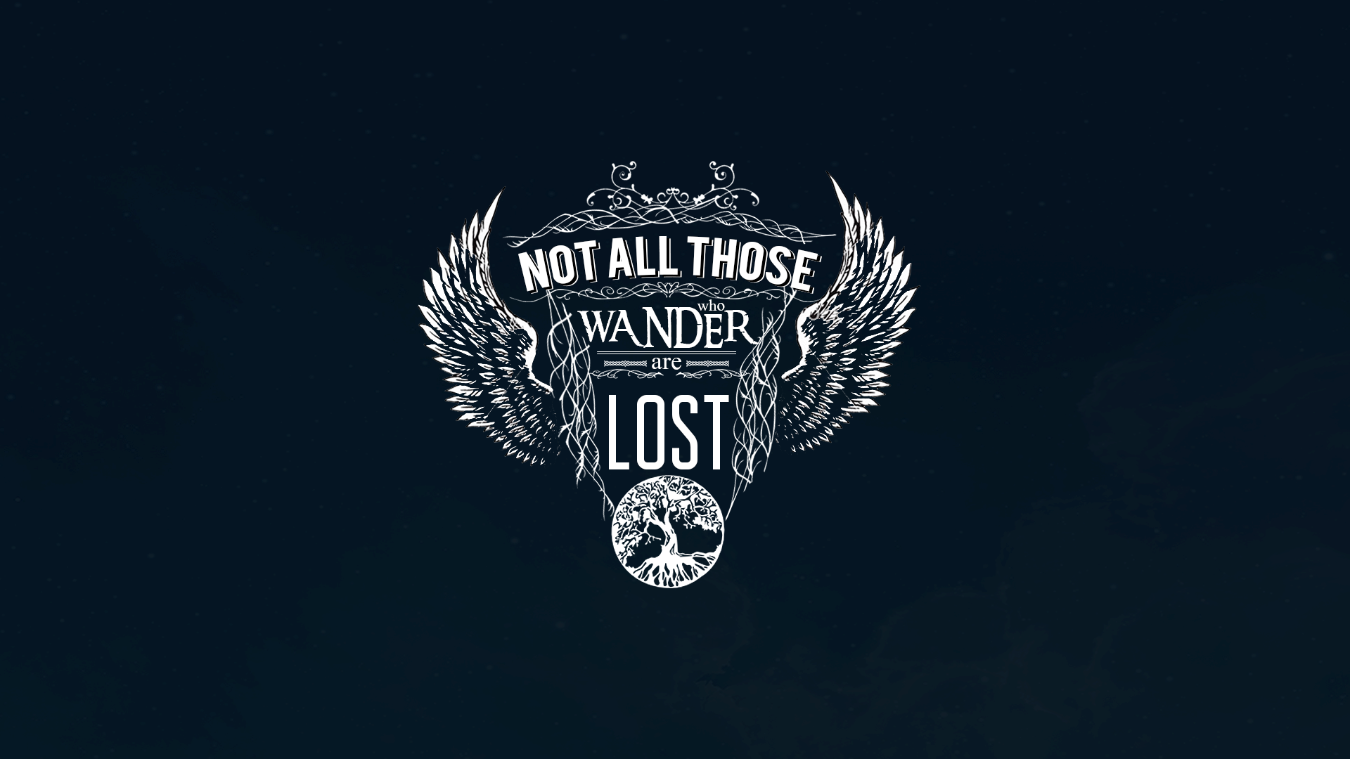 Not All Those Who Wander Are Lost Typography HD Wallpaper