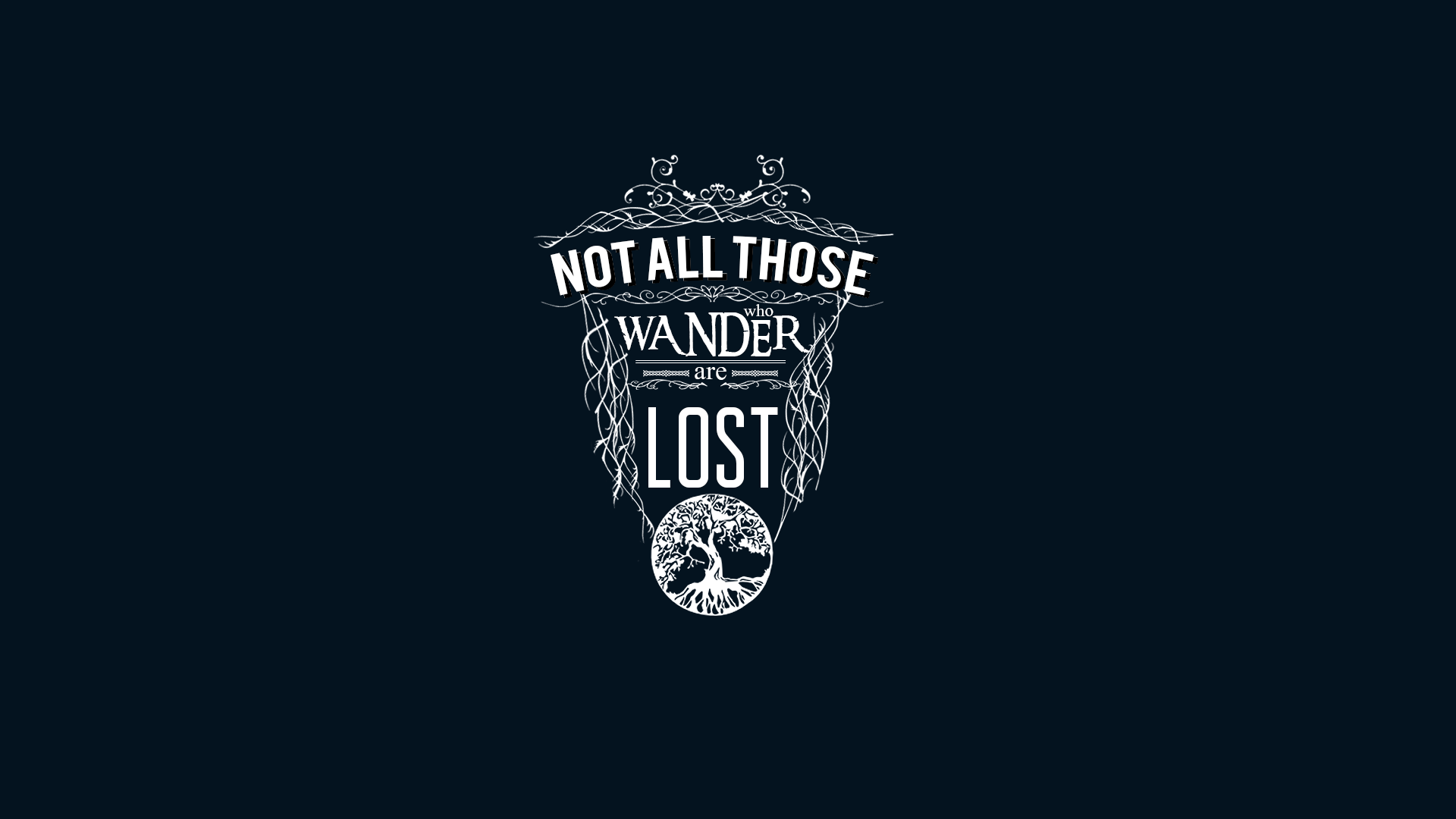 Not All Those Who Wander Are Lost Typography HD Wallpaper