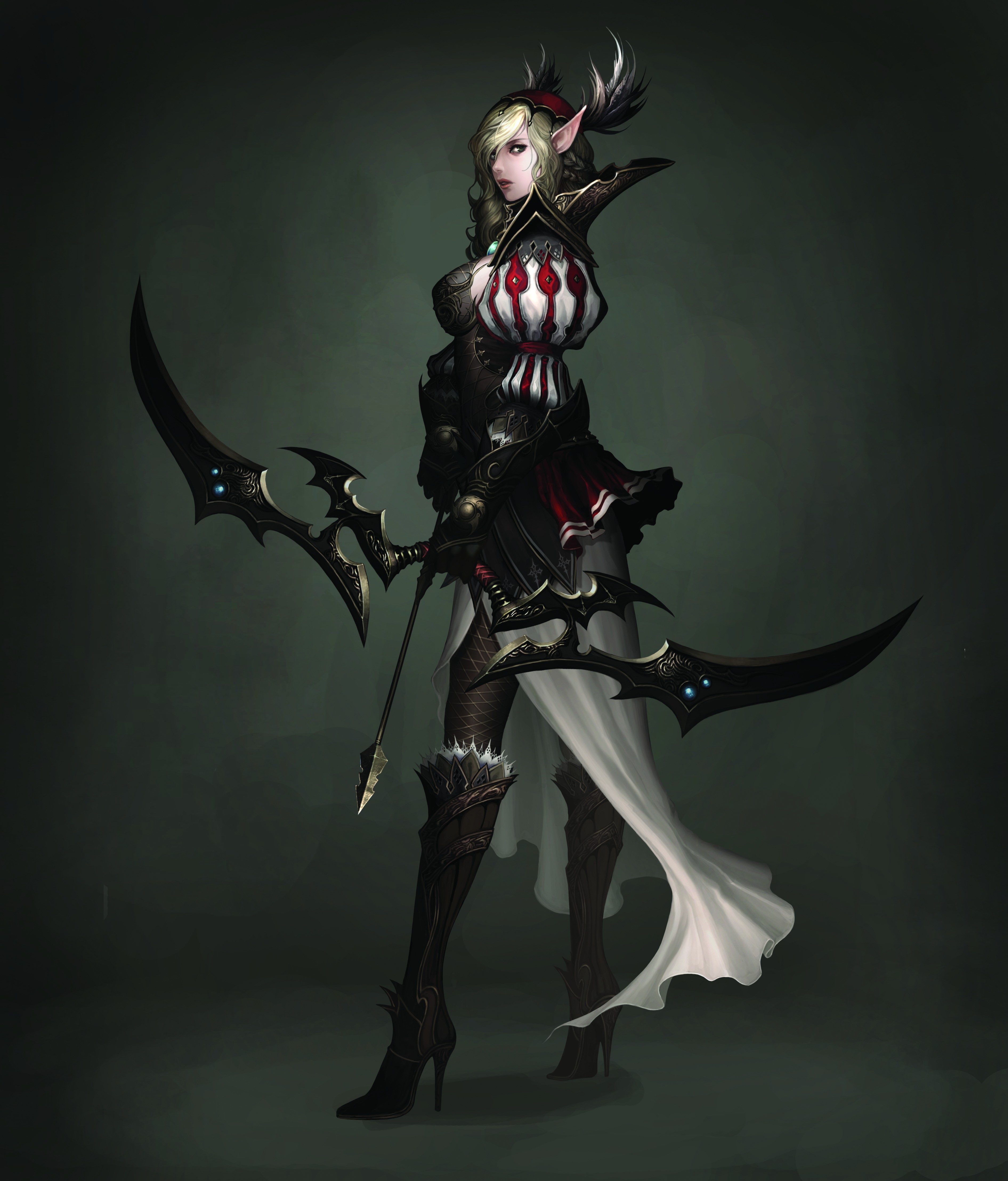 Elf Archer with Ornate Bow HD Wallpaper