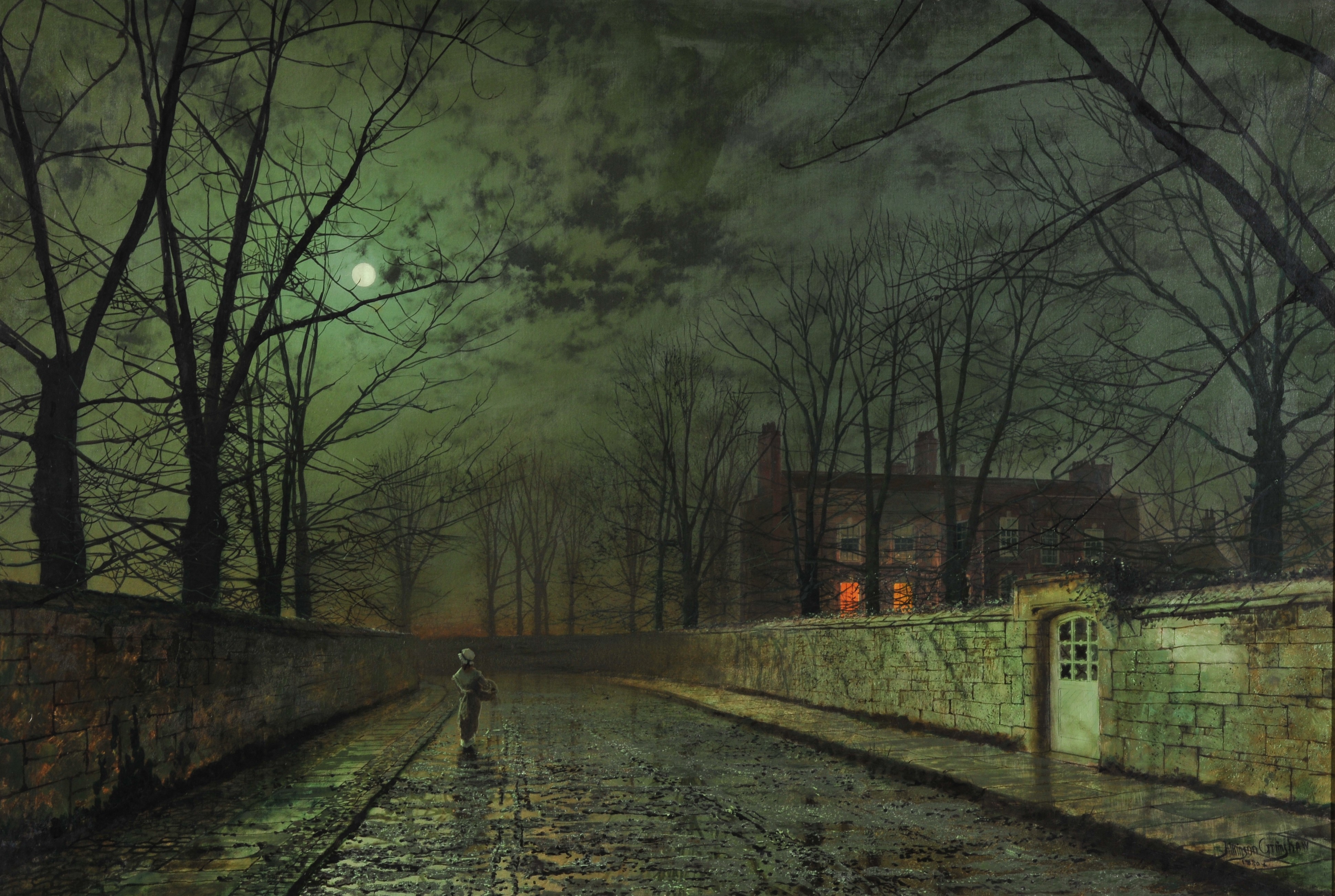 John Atkinson Grimshaw, painting HD Wallpaper