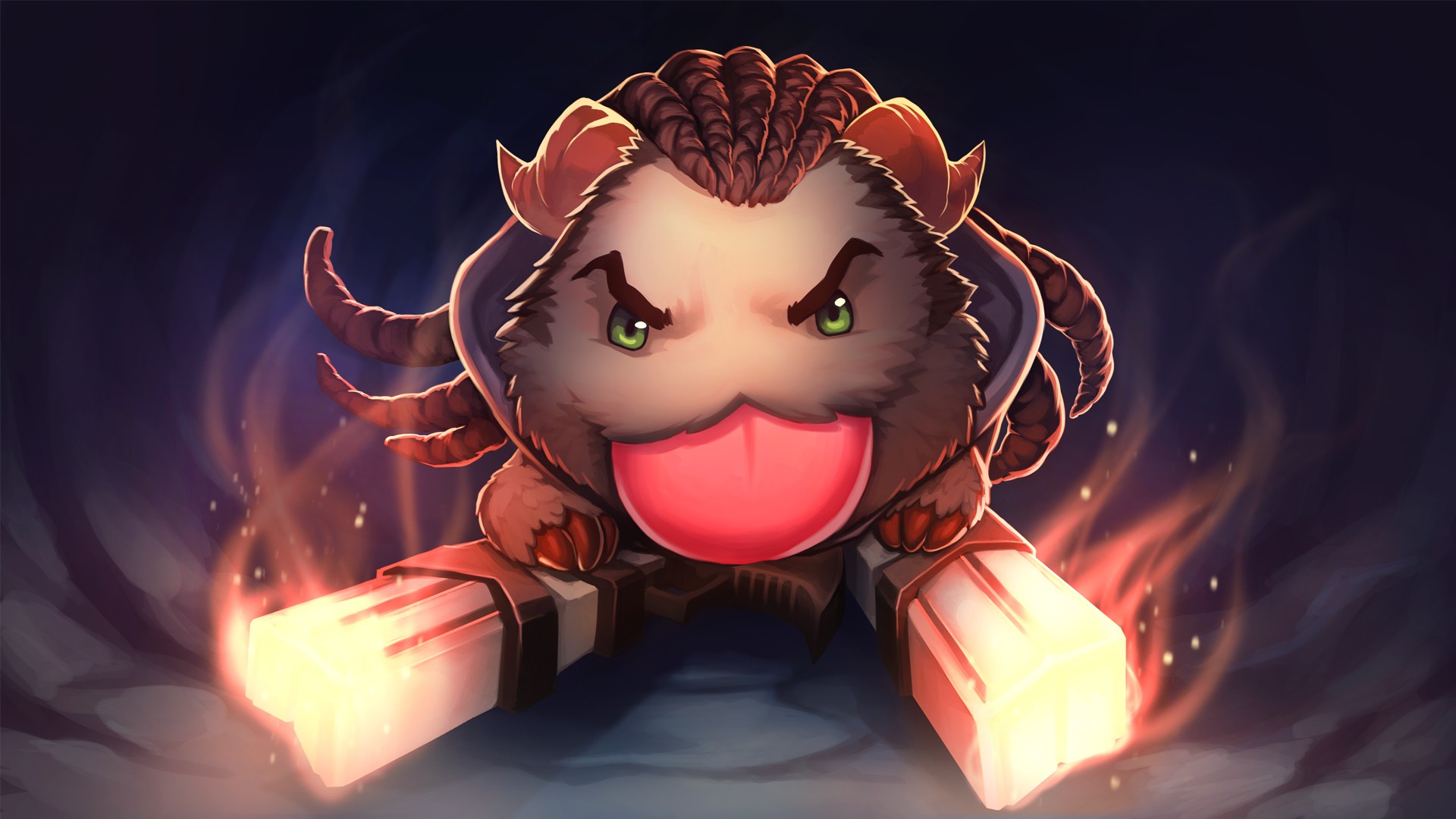 Poro with Horns and Braids HD Wallpaper