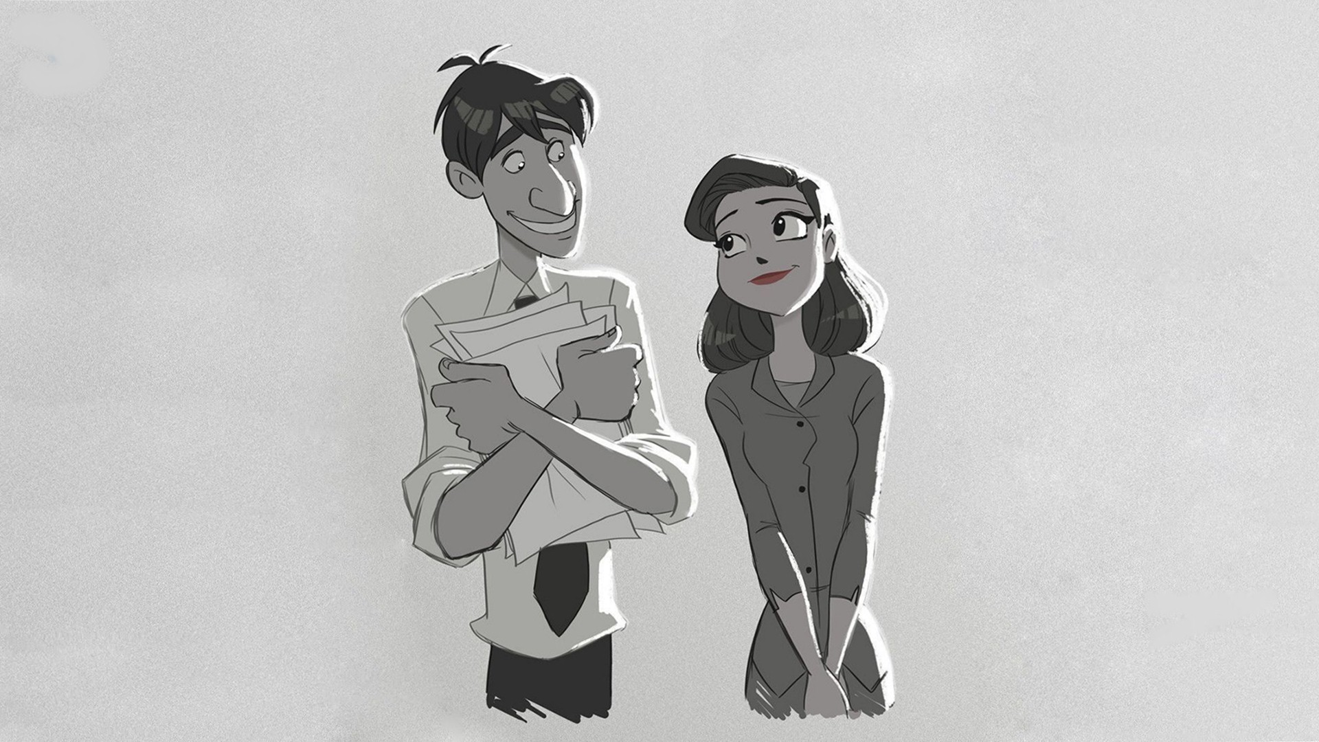 Meg and George from Paperman HD Wallpaper