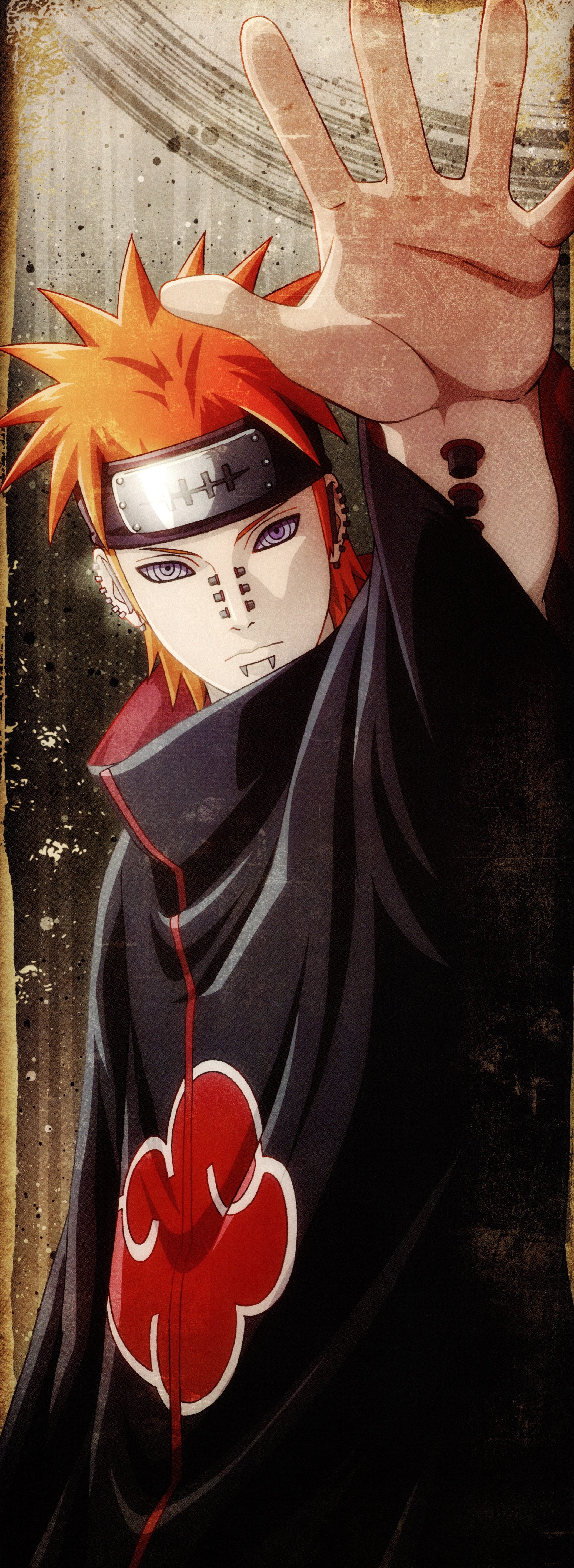 Pain from Naruto Shippuden wearing Akatsuki cloak HD Wallpaper