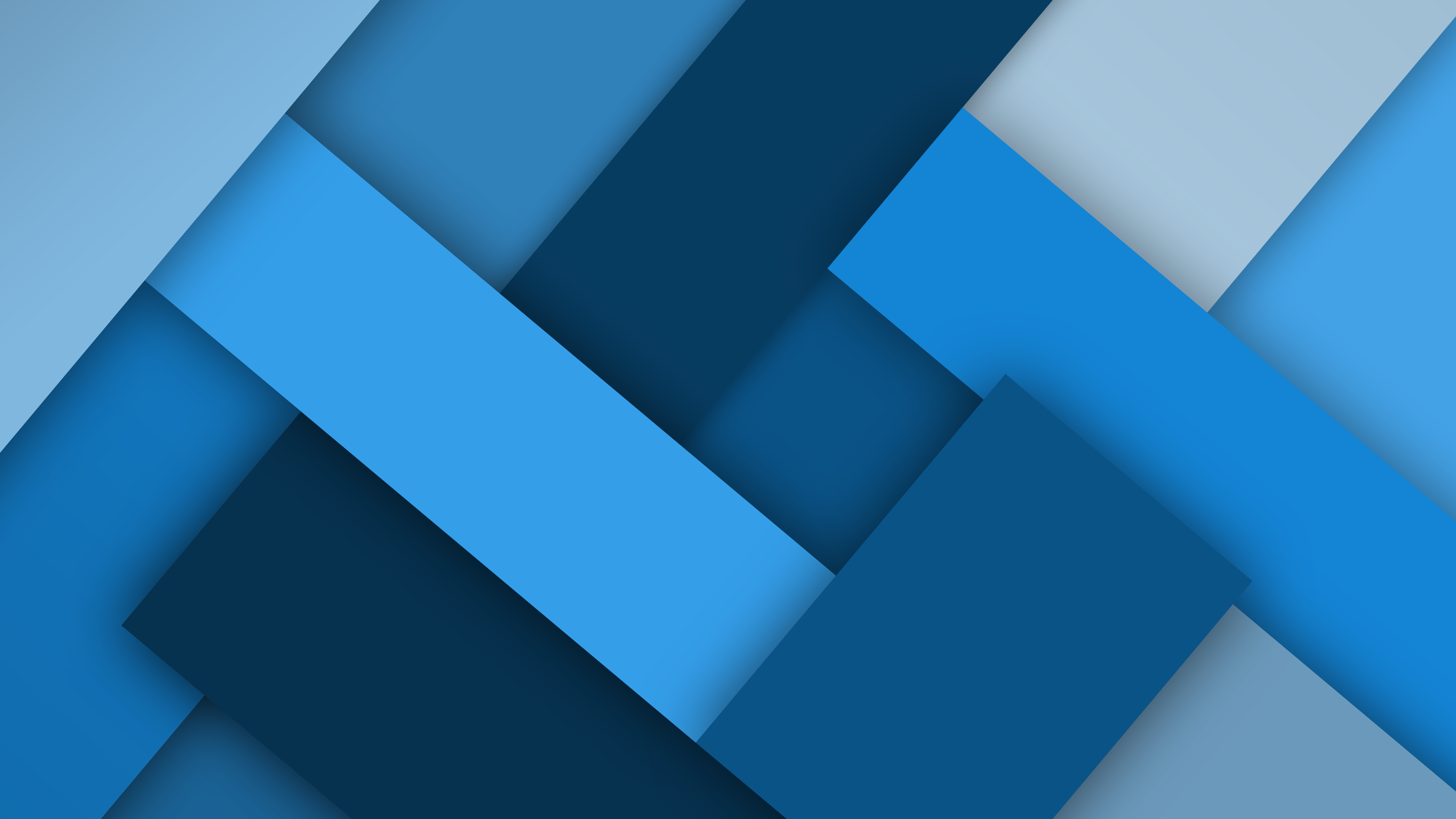 Abstract geometric shapes in shades of blue HD Wallpaper