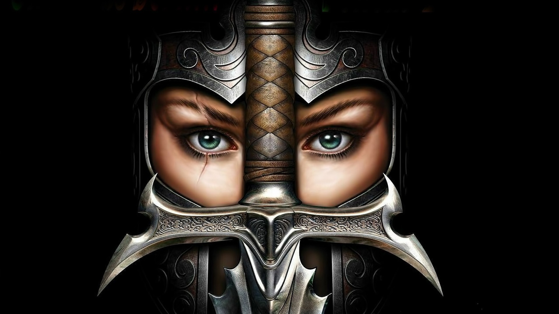 Woman warrior with sword and armor HD Wallpaper