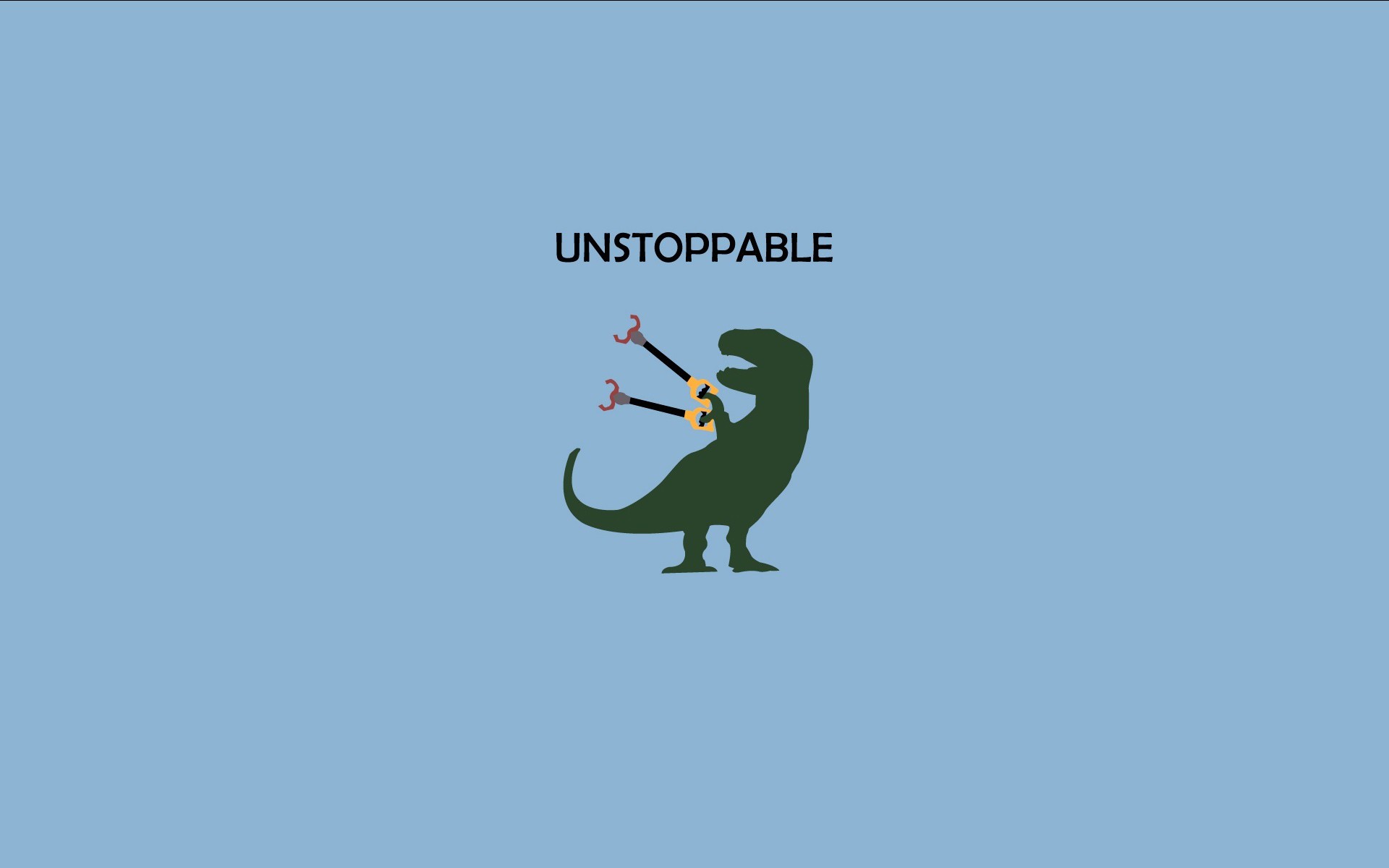 Unstoppable Tyrannosaurus Rex with robotic arms HD Wallpaper