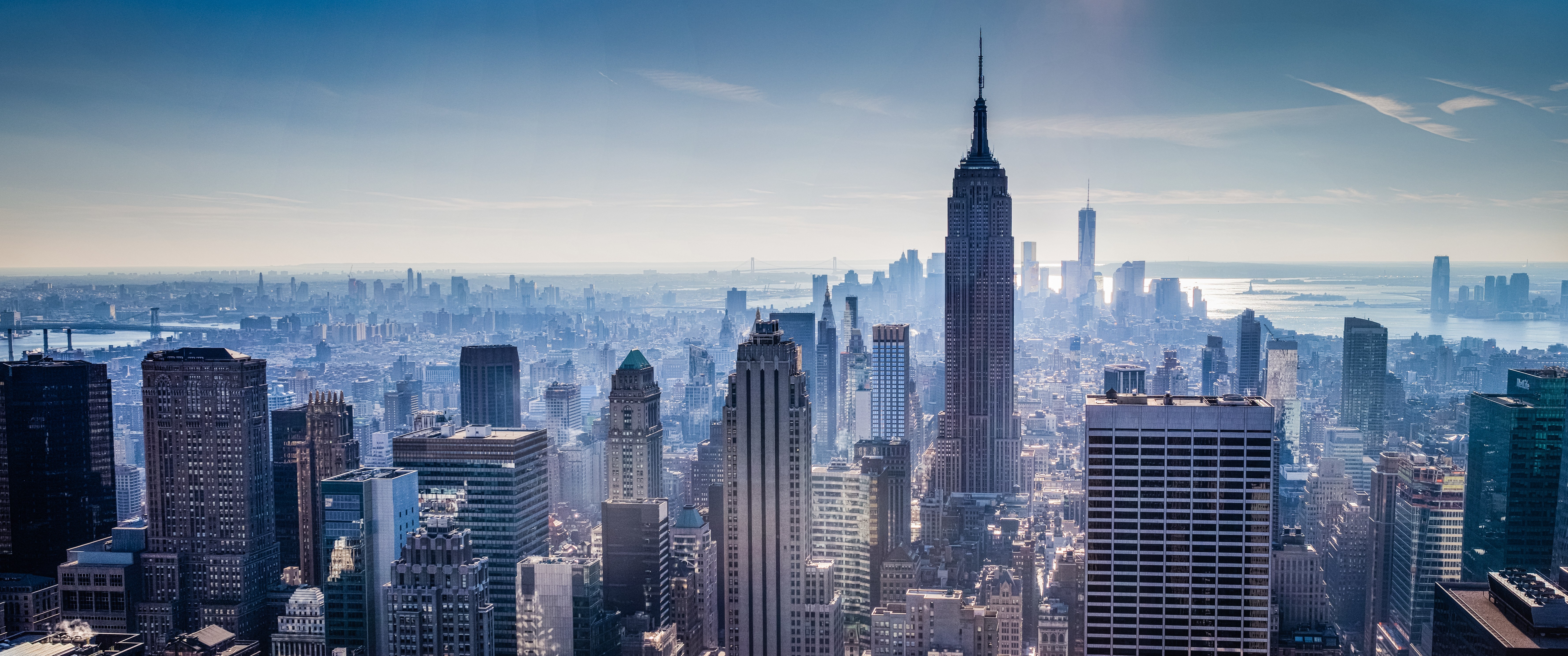 New York City Skyline with Empire State Building HD Wallpaper