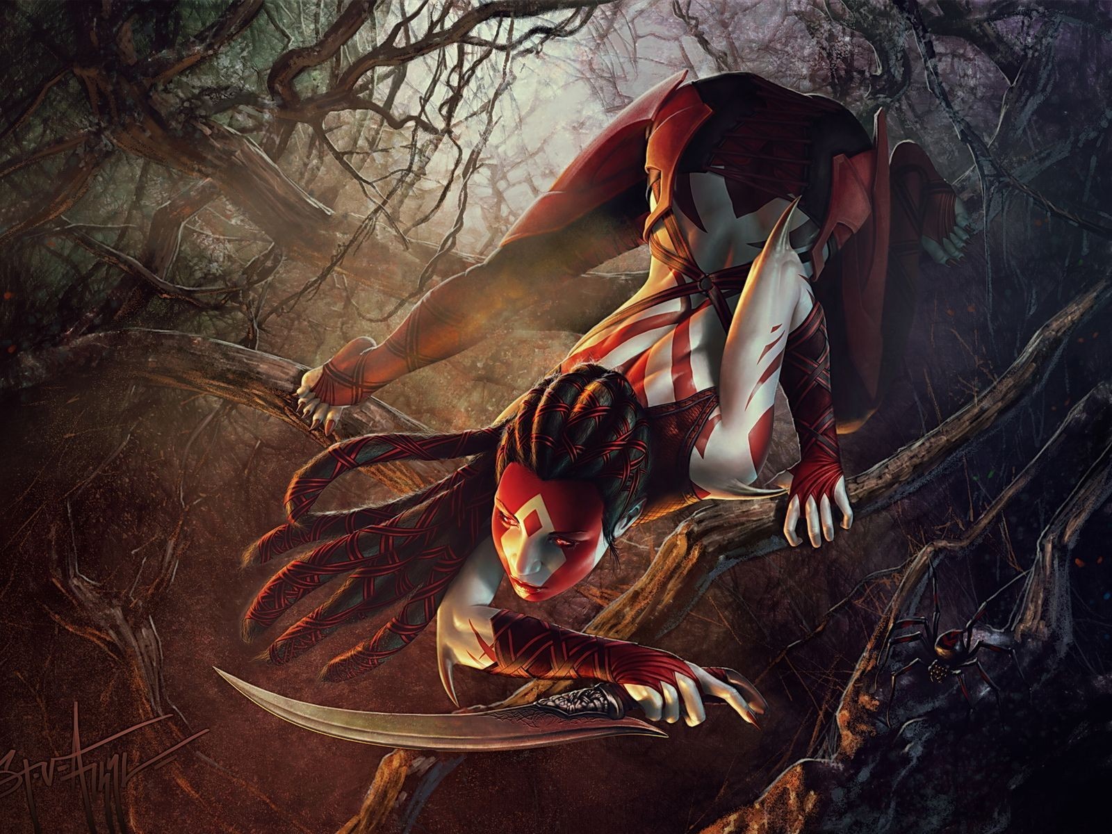 Magic: The Gathering artwork of a fantasy assassin HD Wallpaper