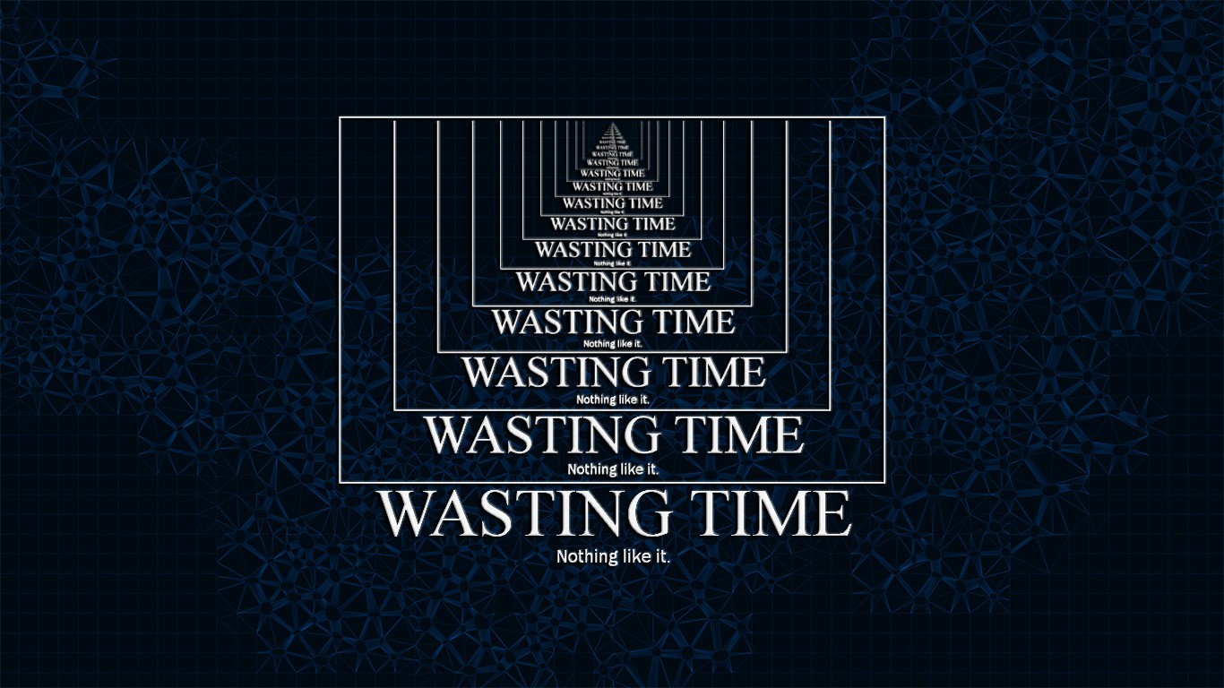 Wasting Time fractal text art HD Wallpaper