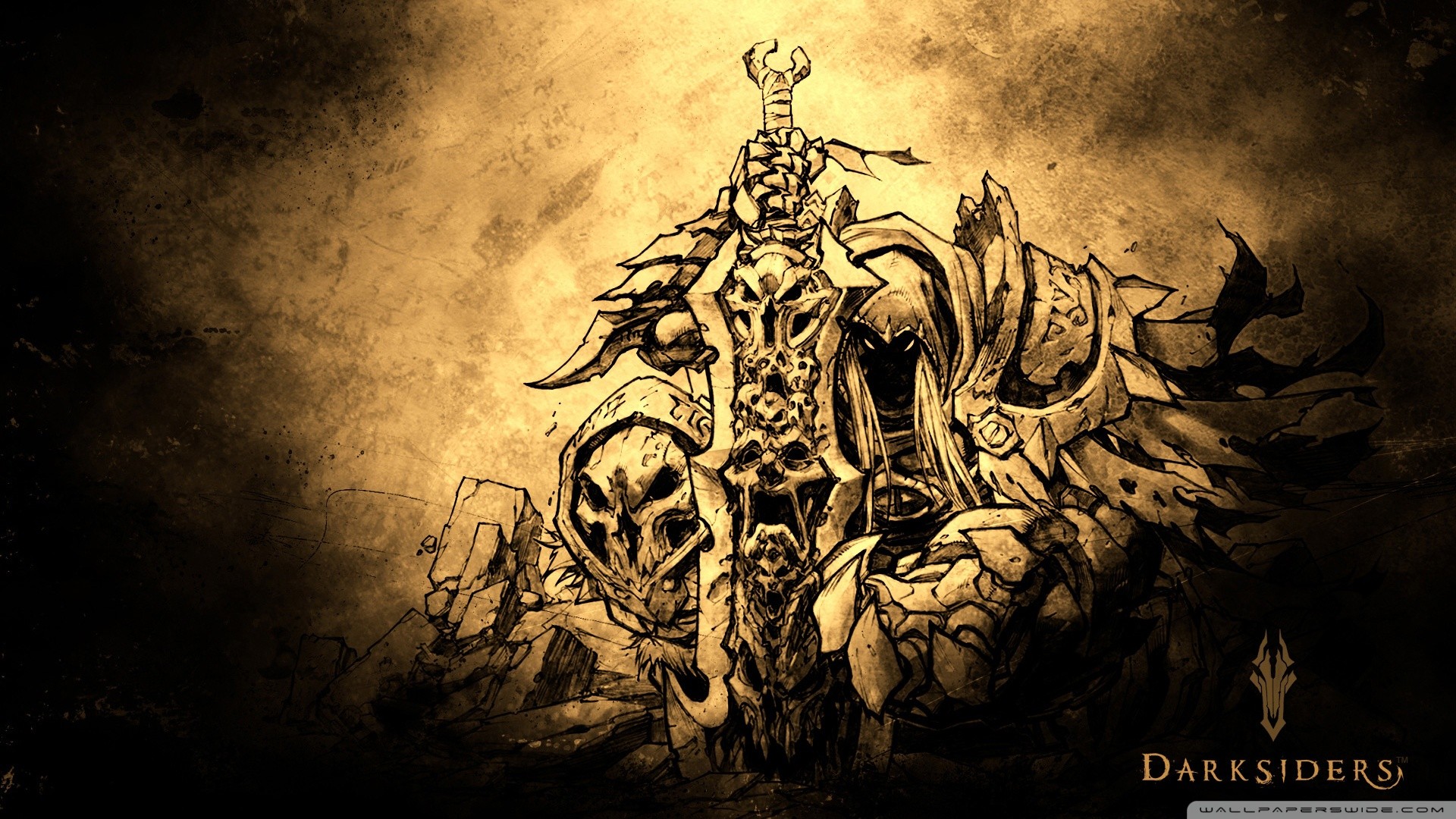 Darksiders Death and his sword HD Wallpaper