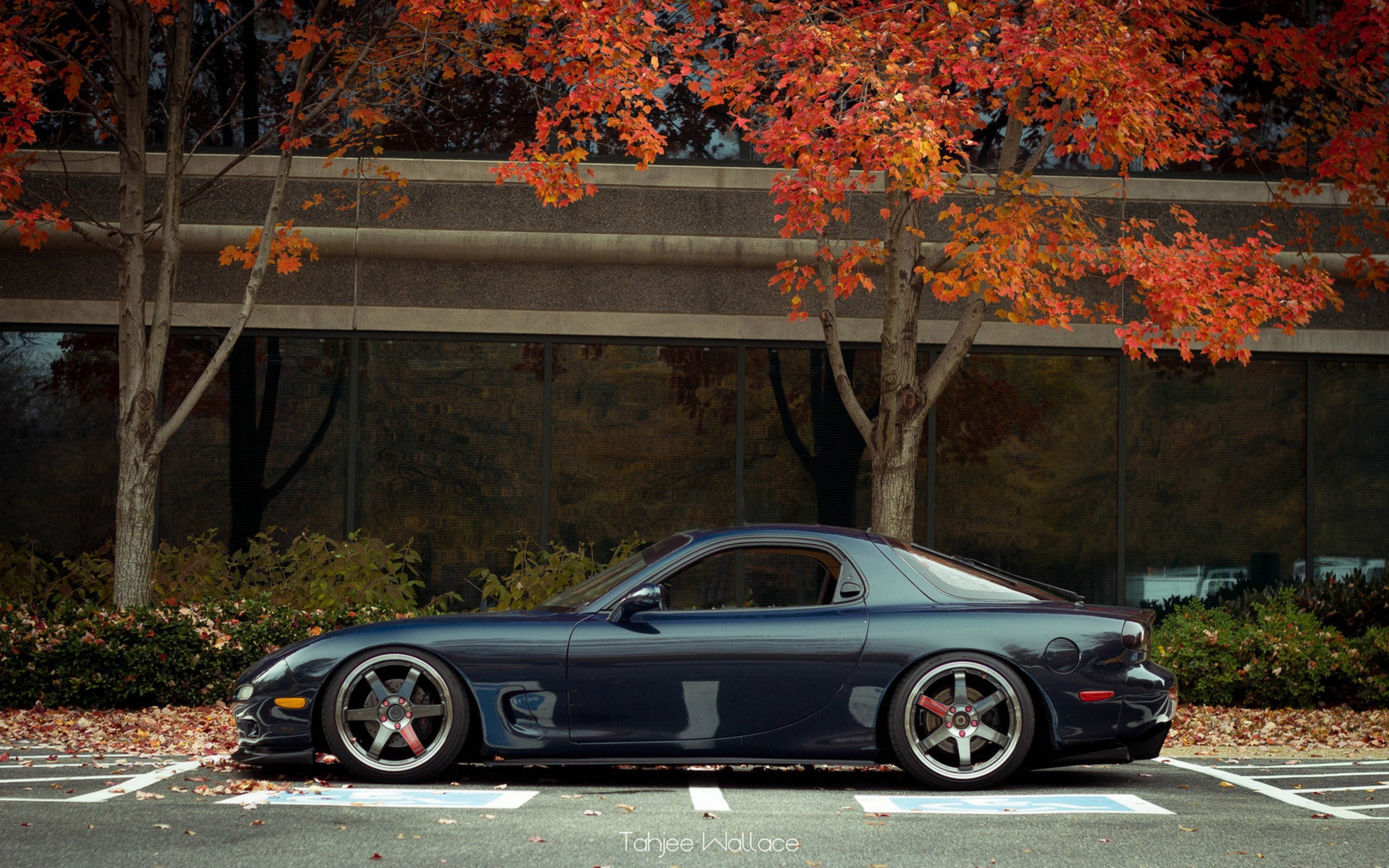 Mazda RX-7 in Fall HD Wallpaper