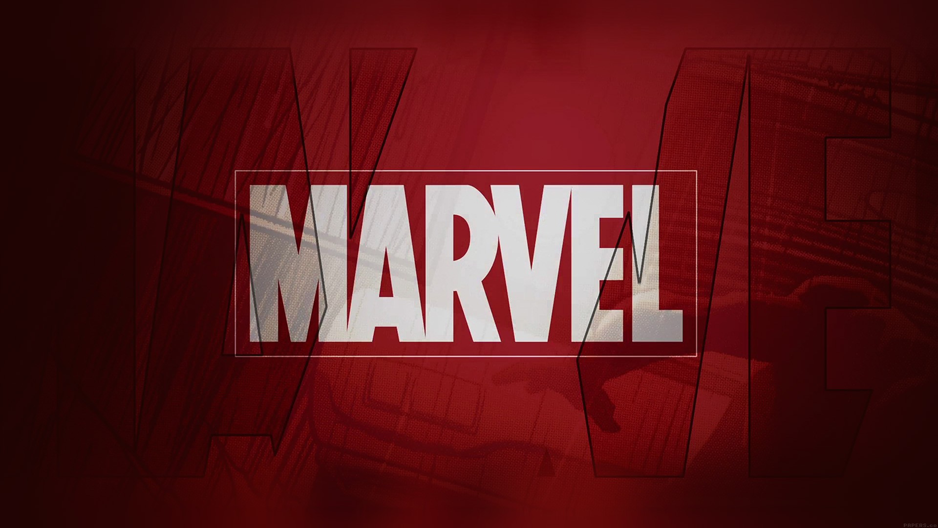Marvel Logo with Red Background HD Wallpaper