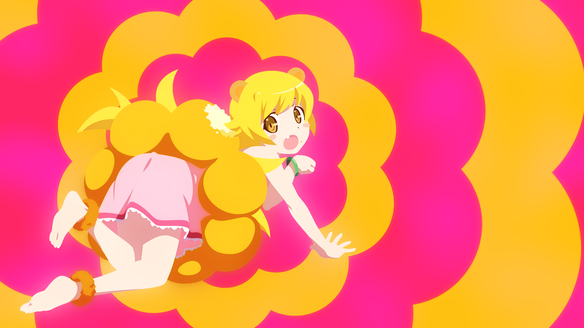 Oshino Shinobu in Monogatari Series HD Wallpaper