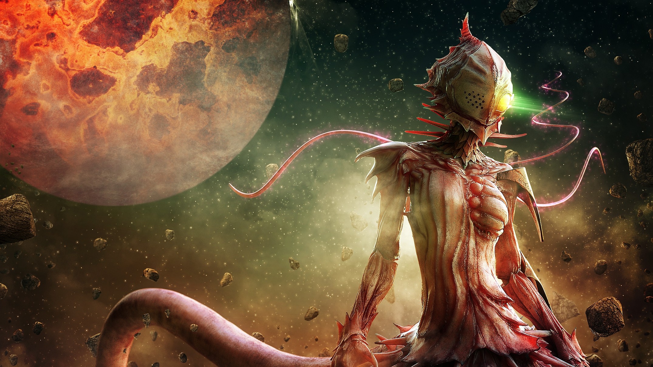 Artwork of a creature from Knights of Sidonia HD Wallpaper