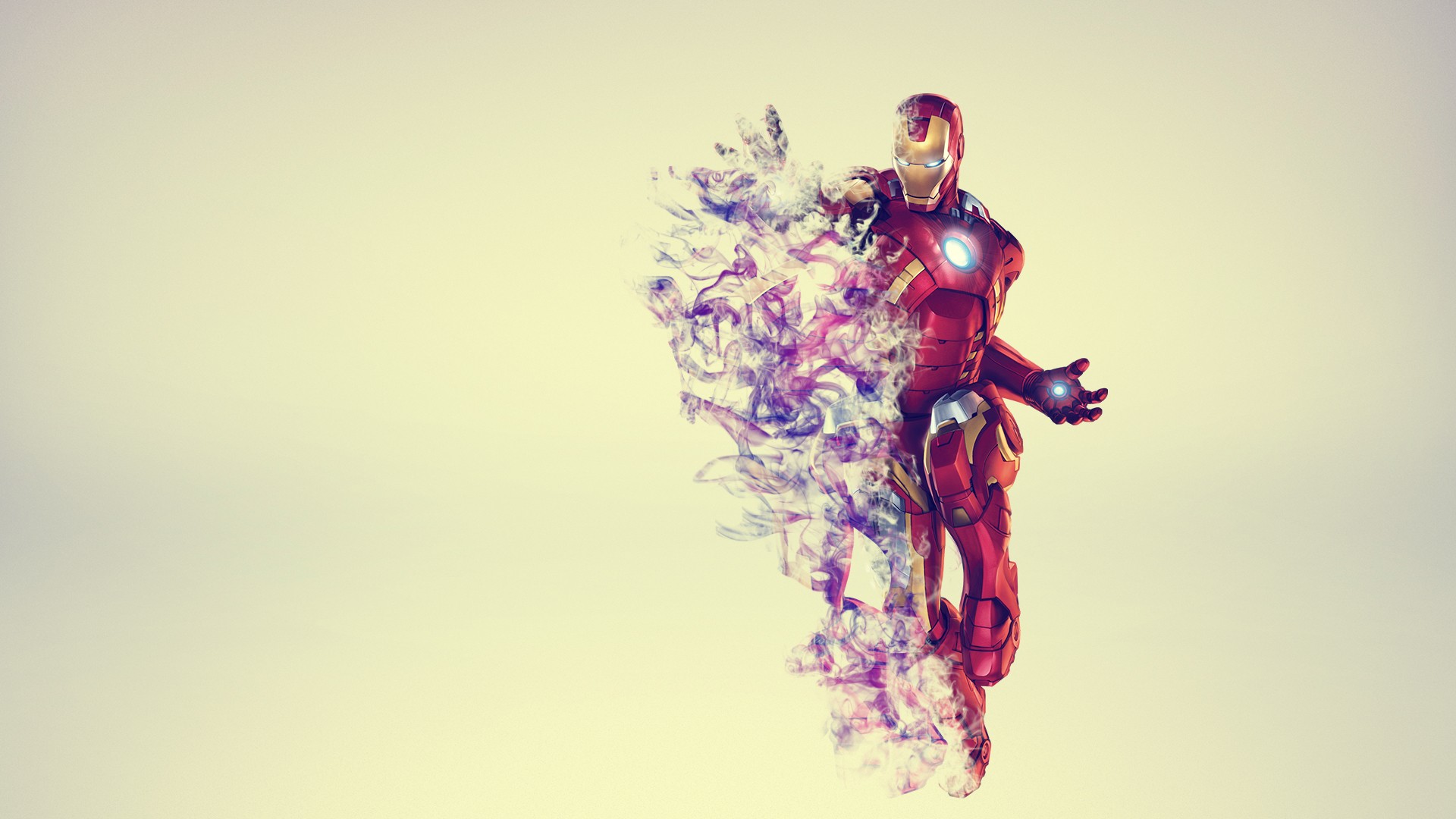 Iron Man disintegrating into smoke HD Wallpaper
