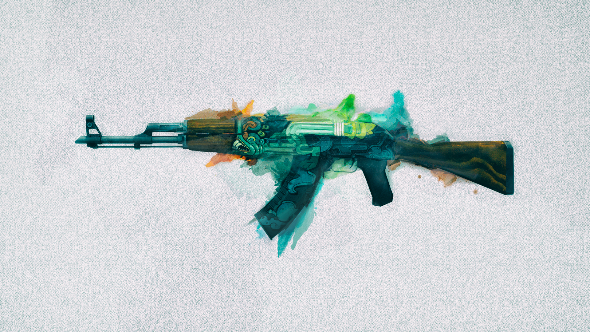 AKM with a stylized, colorful design HD Wallpaper