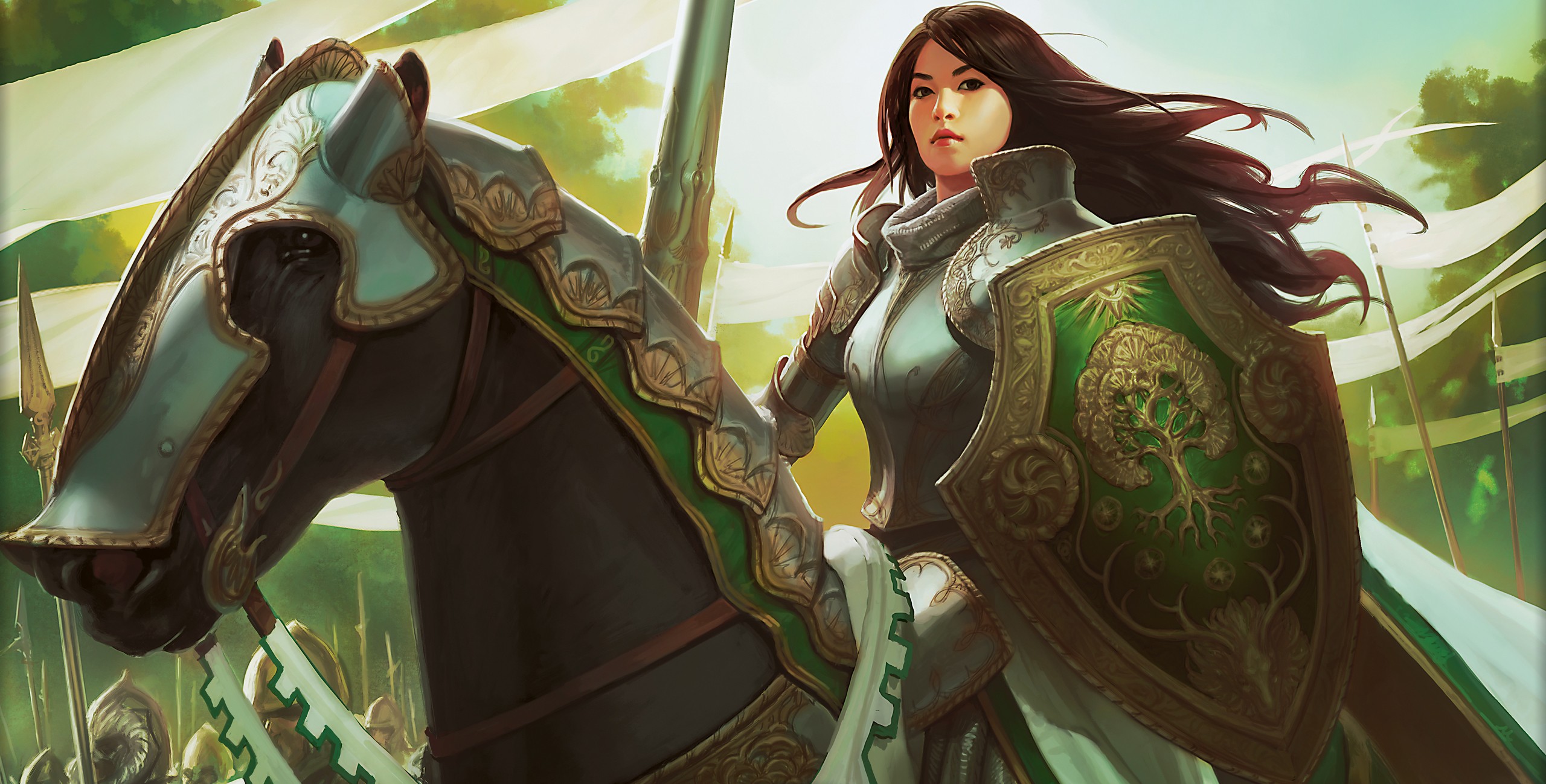 Magic: The Gathering Knight on Horseback HD Wallpaper