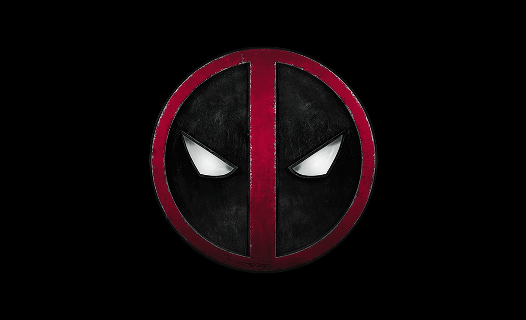 Deadpool logo on black background HD Wallpaper