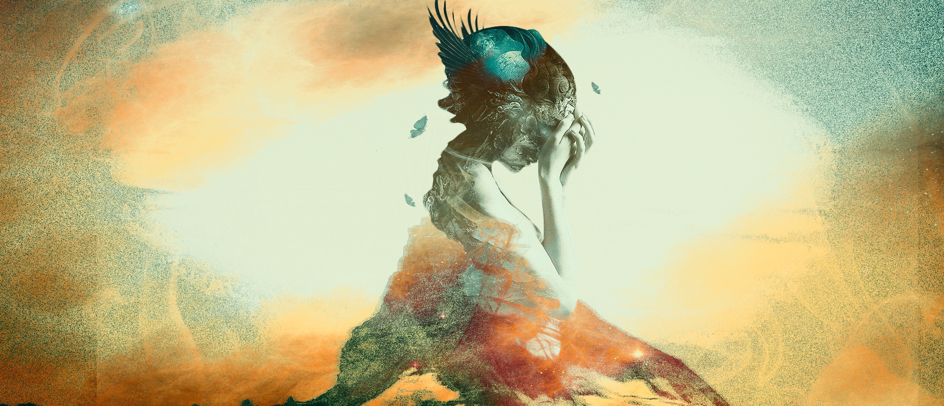 Digital art photo manipulation of a woman HD Wallpaper