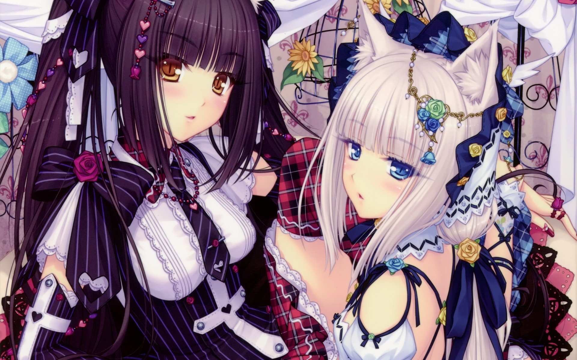 Chocolat and Vanilla from Neko Para HD Wallpaper