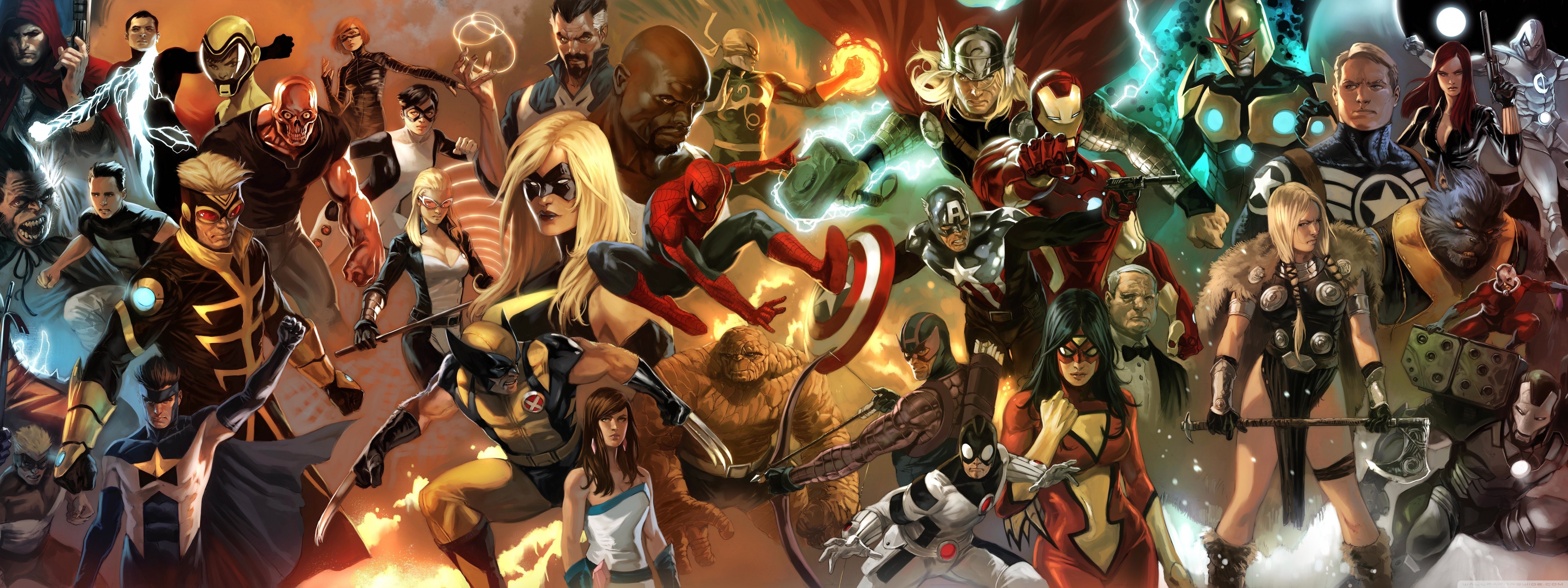 Marvel Comics Superheroes Assemble HD Wallpaper