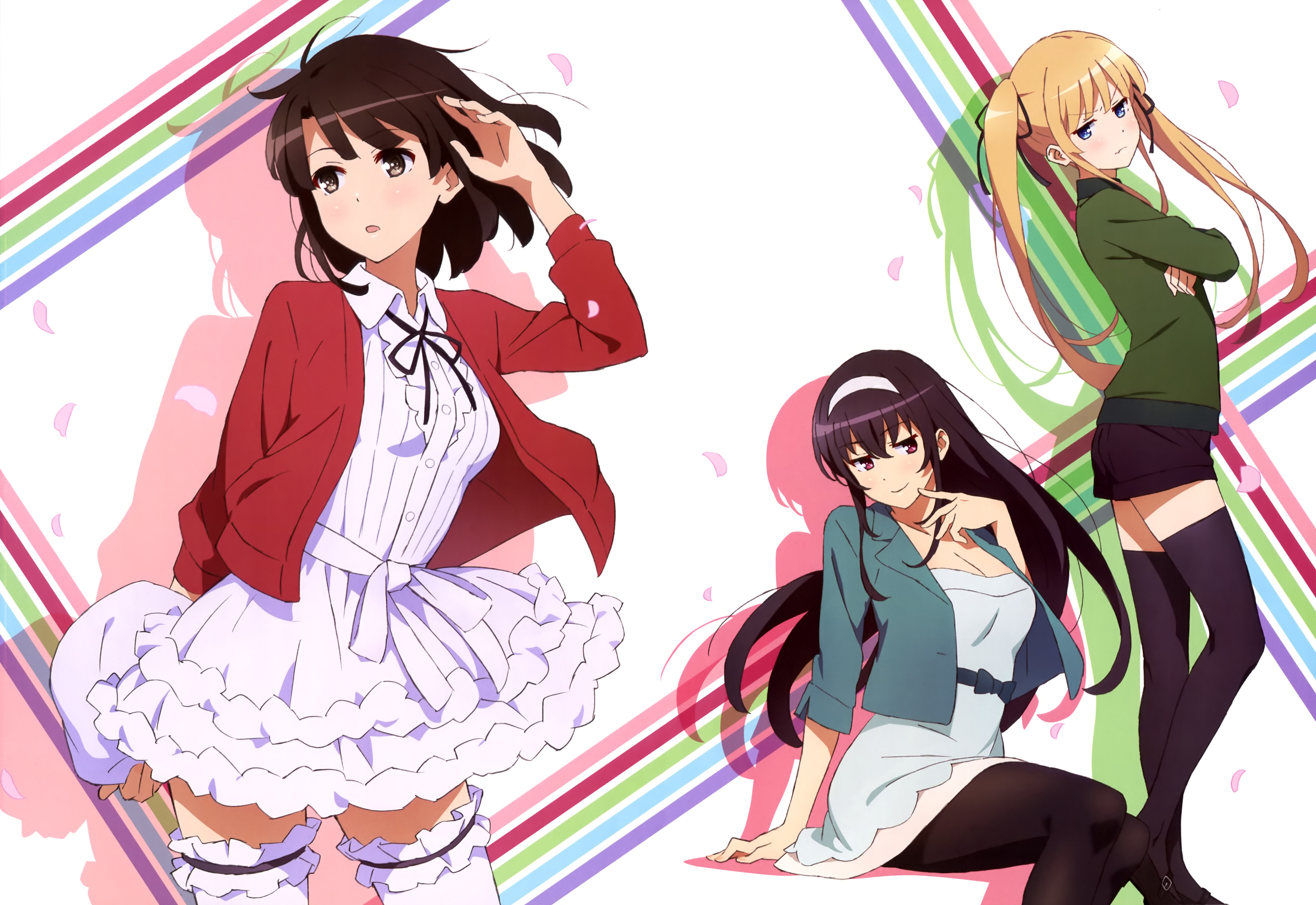 Kasumigaoka Utaha, Katou Megumi, Sawamura Eriri Spencer HD Wallpaper