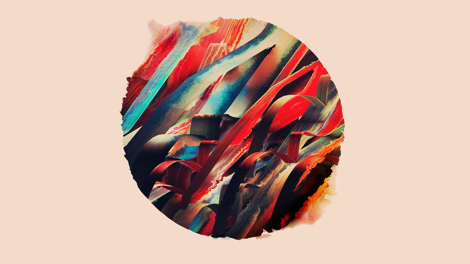 Abstract colorful artwork by Hampus Olsson HD Wallpaper