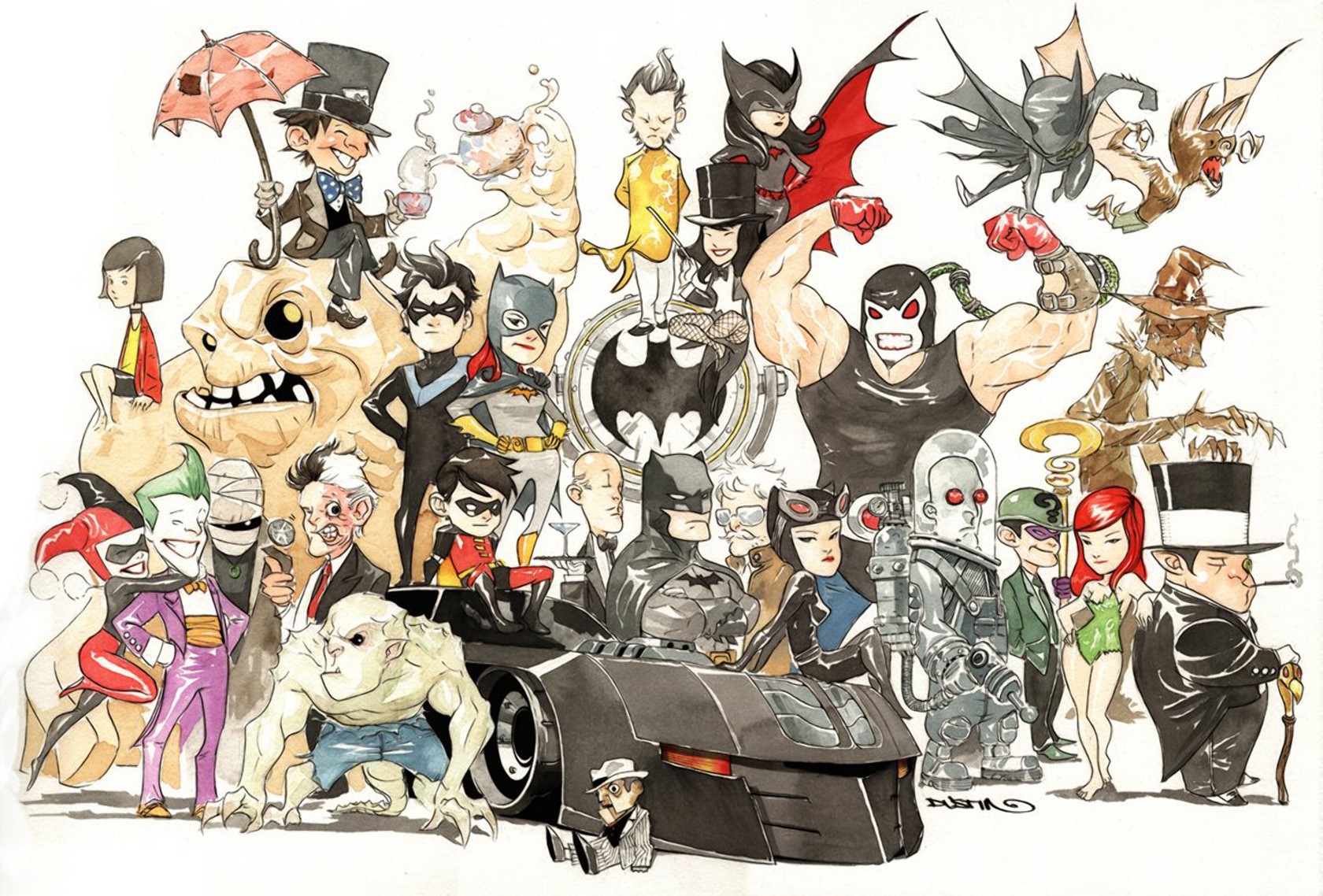 Batman and Villains Group Portrait HD Wallpaper