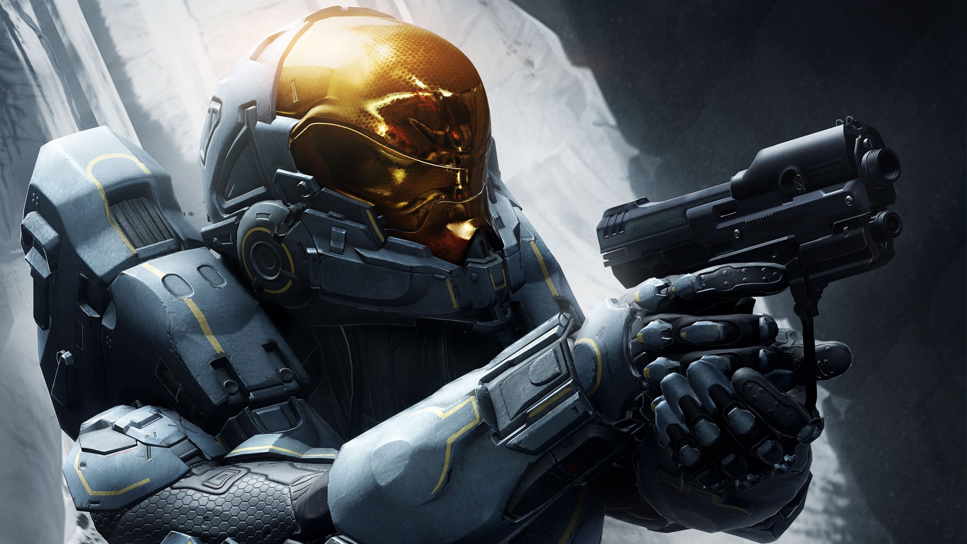 Kelly-087 from Halo 5 holding a gun HD Wallpaper