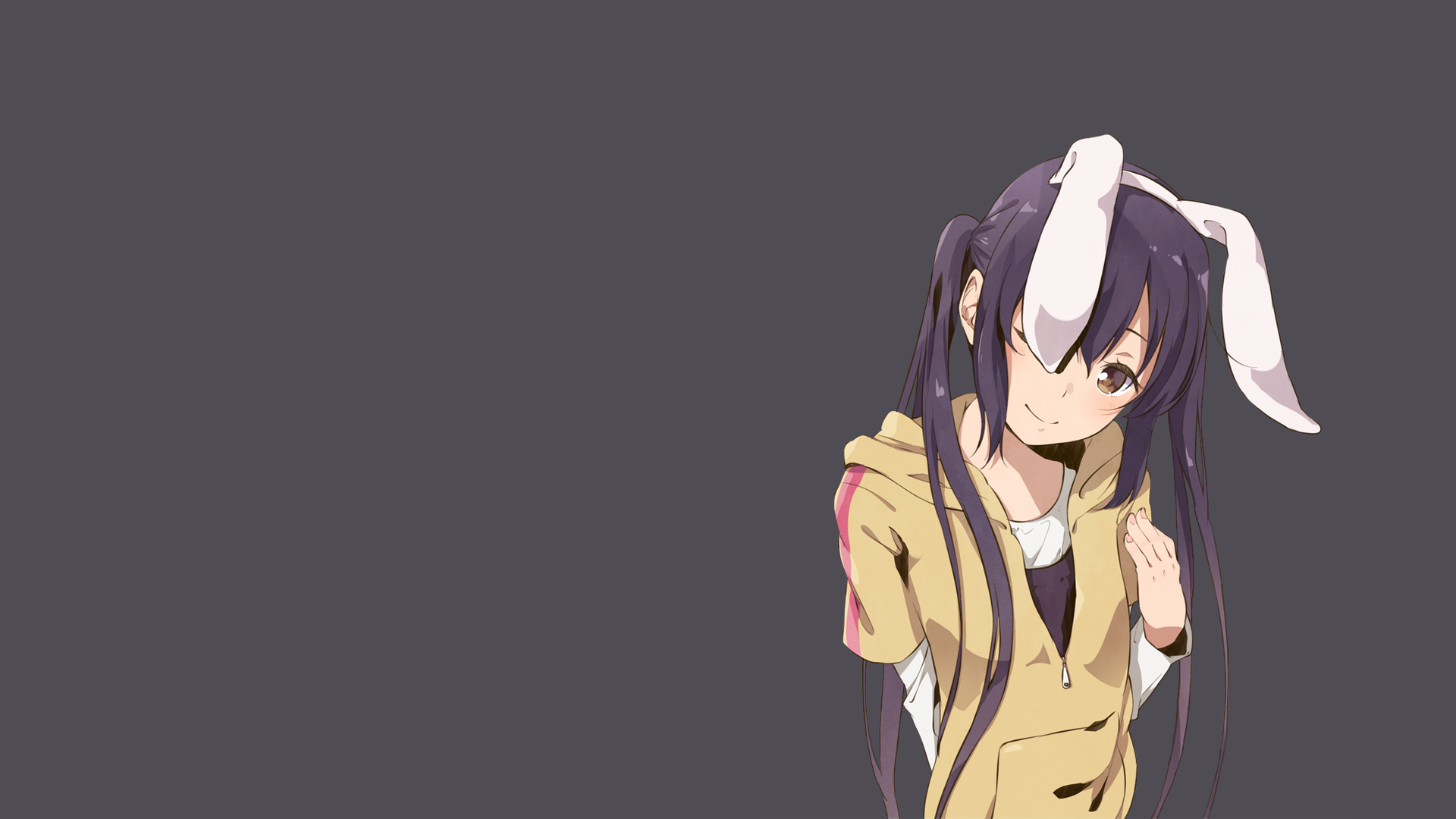 Nakano Azusa from K-ON! with bunny ears HD Wallpaper